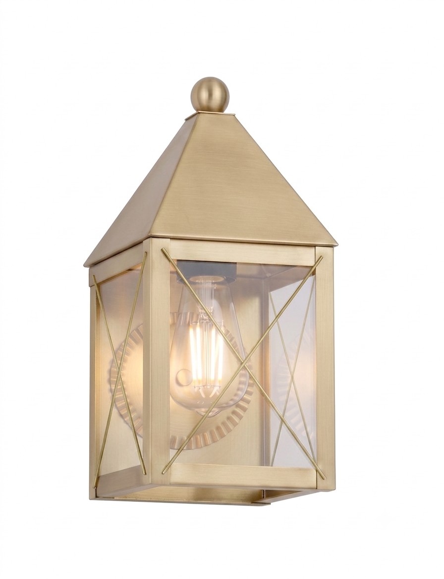 One Light Wall Sconce by Innovations - Ashford Collection, Antique Brass Finish - 9531-X-AB-CL