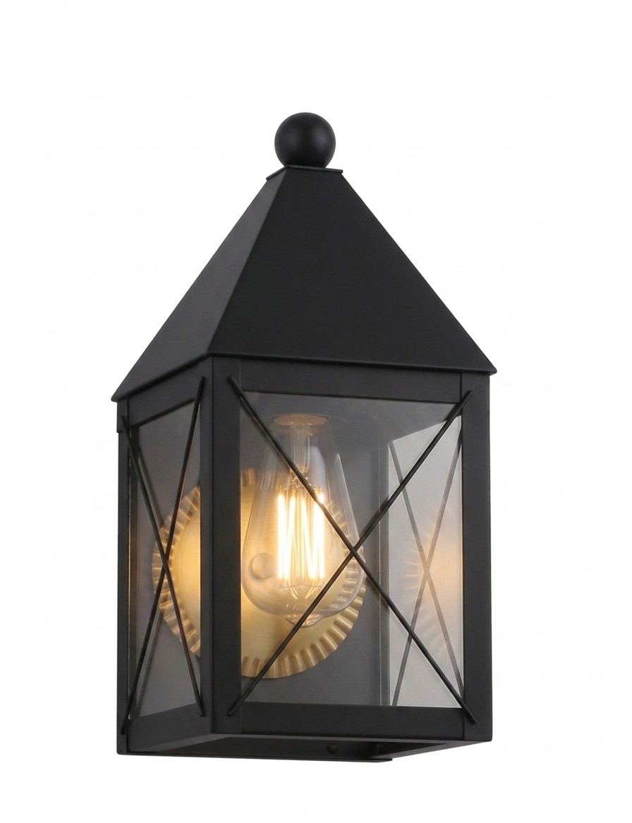 One Light Wall Sconce by Innovations - Ashford Collection, Matte Black Finish - 9531-X-BK-CL