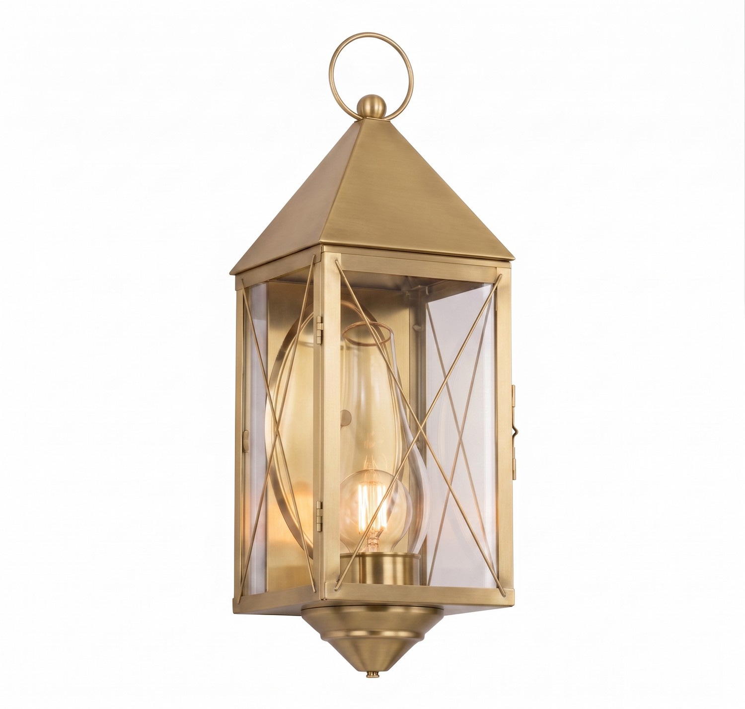 One Light Wall Sconce by Innovations - Ashford Collection, Antique Brass Finish - 9561-X-AB-CL-C