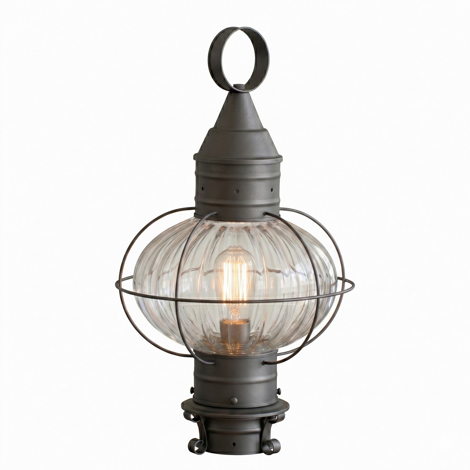 One Light Post Lantern by Innovations - Ellington Collection, Gunmetal Finish - 9610-GM-OPT