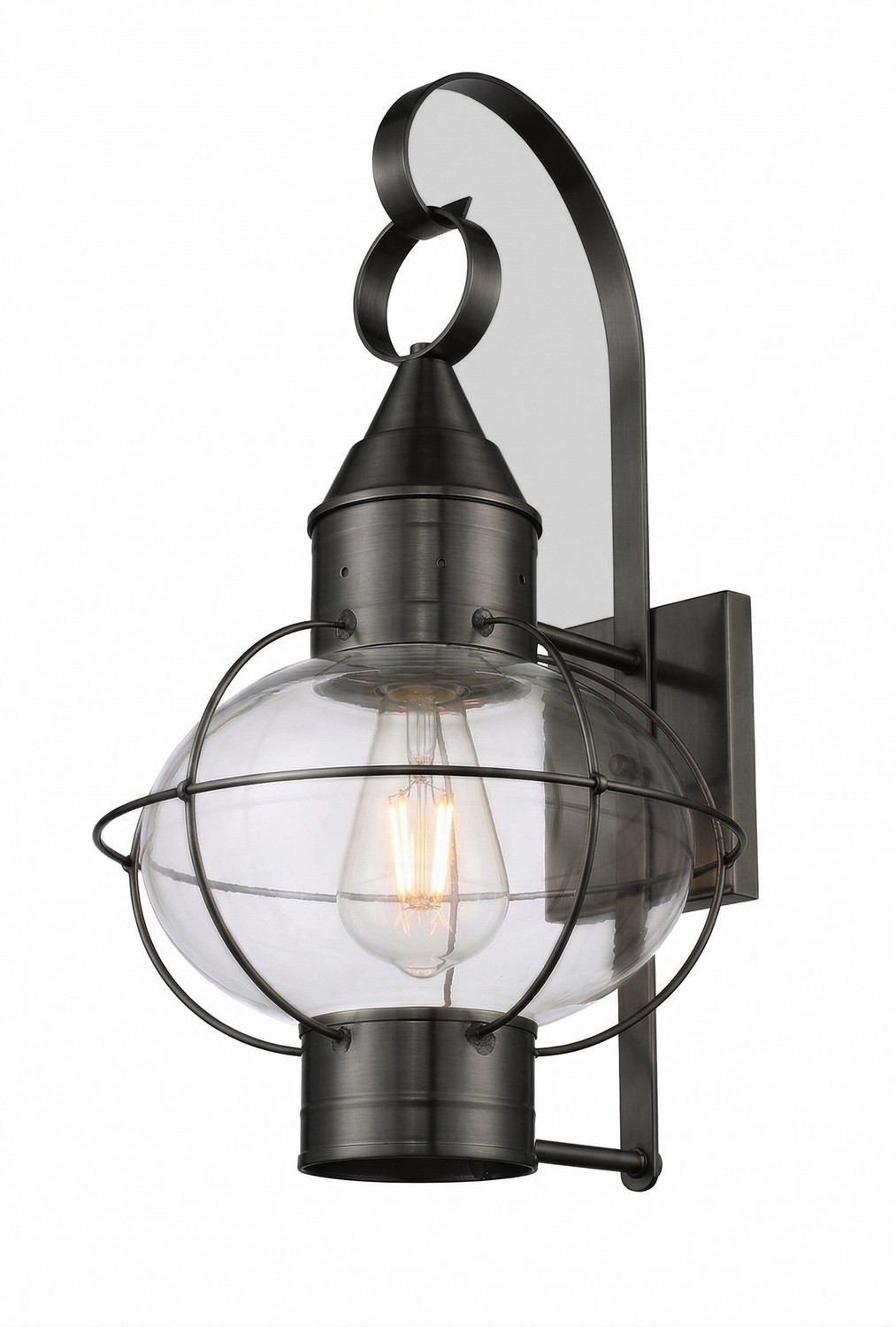 One Light Wall Sconce by Innovations - Ellington Collection, Gunmetal Finish - 9611-GM-CL