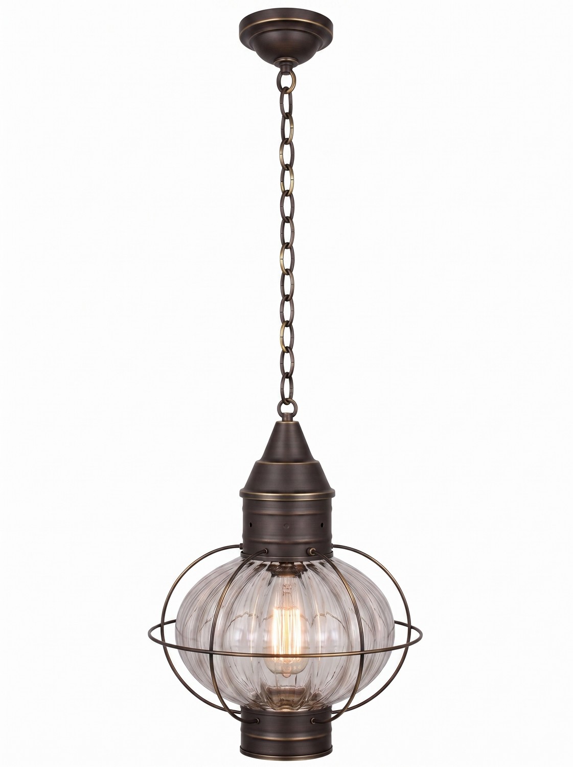 One Light Pendant by Innovations - Ellington Collection, Bronze Finish - 9612-BZ-OPT