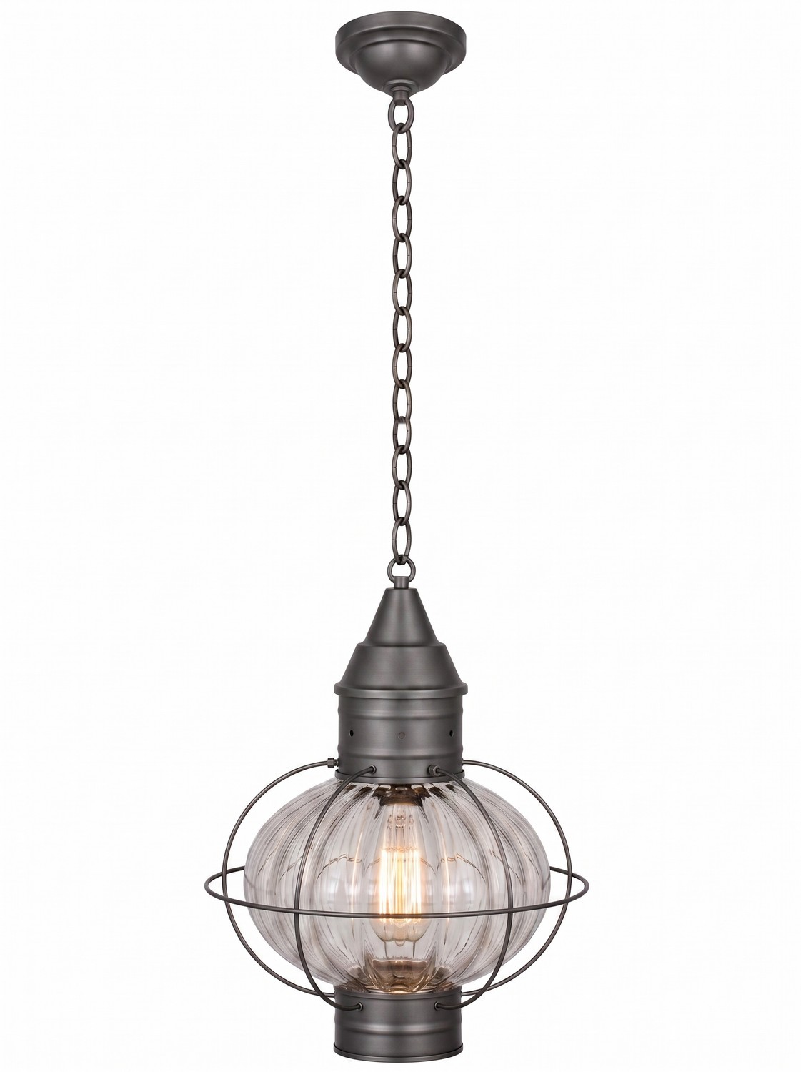 One Light Pendant by Innovations - Ellington Collection, Gunmetal Finish - 9612-GM-OPT