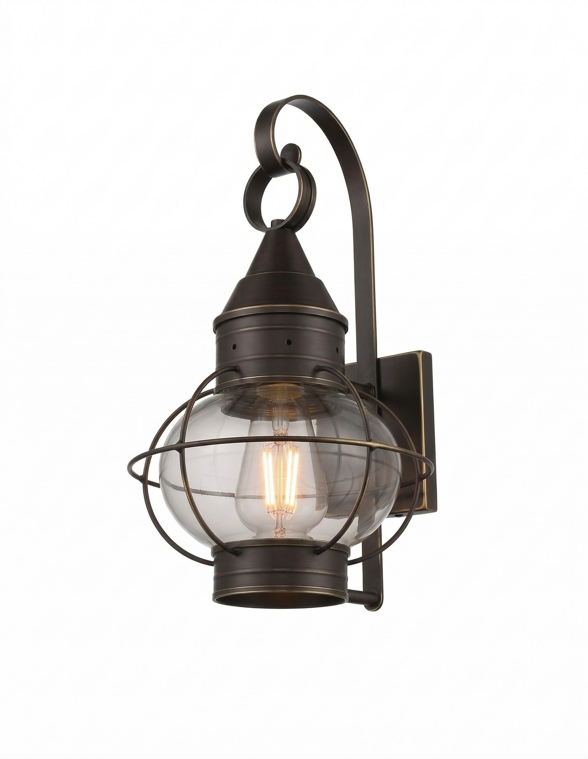 One Light Wall Sconce by Innovations - Ellington Collection, Bronze Finish - 9621-BZ-CL