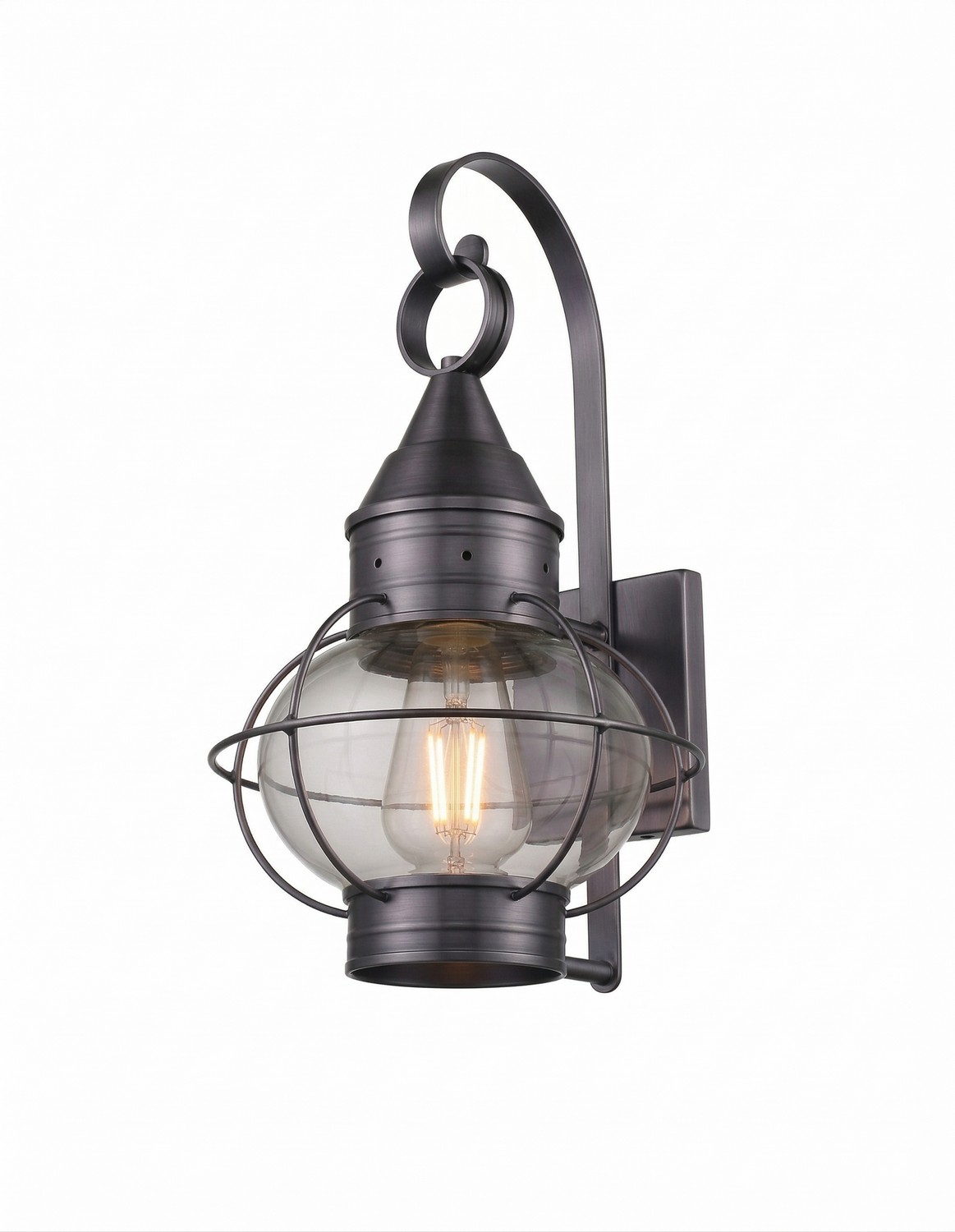 One Light Wall Sconce by Innovations - Ellington Collection, Gunmetal Finish - 9621-GM-CL