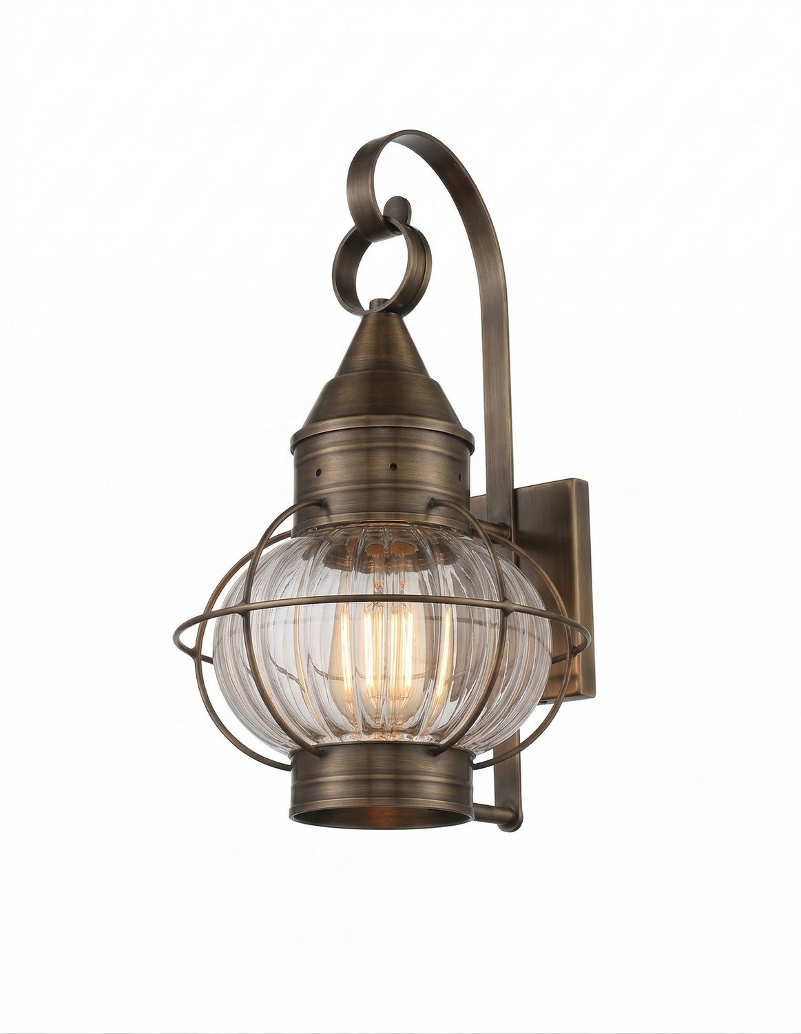 One Light Wall Sconce by Innovations - Ellington Collection, Dark Brass Finish - 9621-DB-OPT