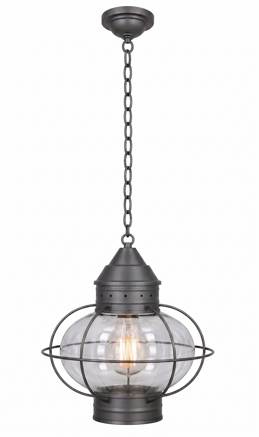 One Light Pendant by Innovations - Ellington Collection, Gunmetal Finish - 9622-GM-CL