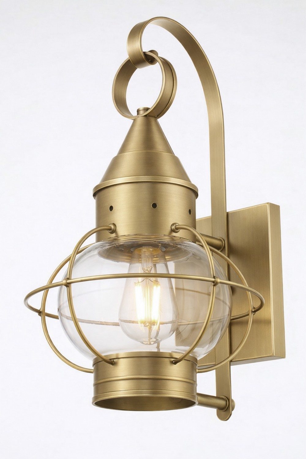 One Light Wall Sconce by Innovations - Ellington Collection, Antique Brass Finish - 9631-AB-CL