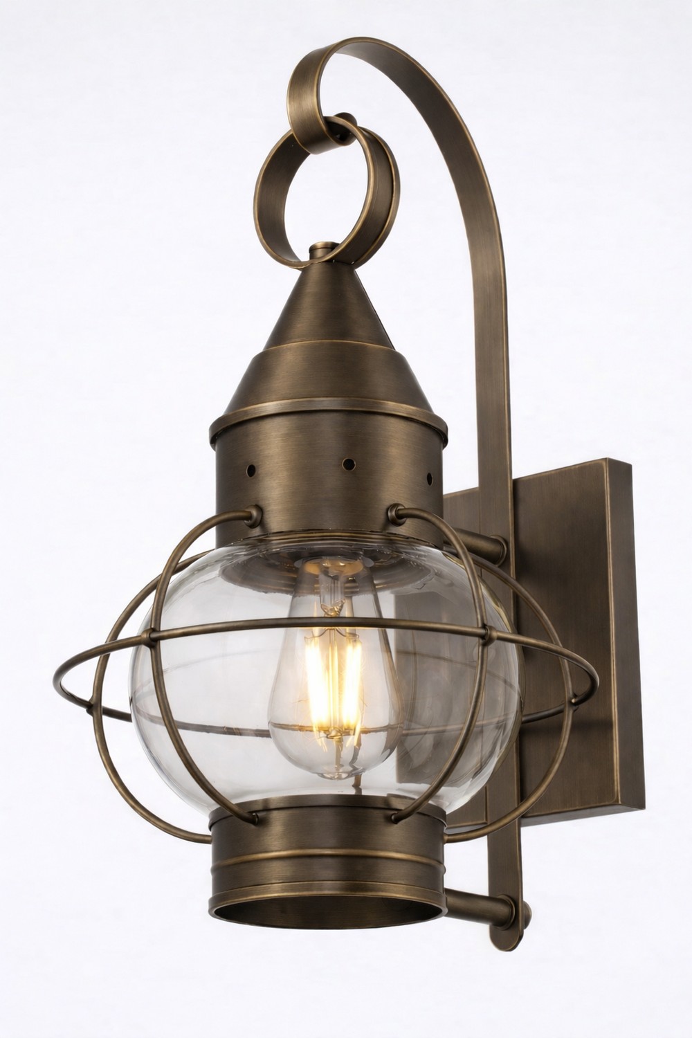 One Light Wall Sconce by Innovations - Ellington Collection, Dark Brass Finish - 9631-DB-CL