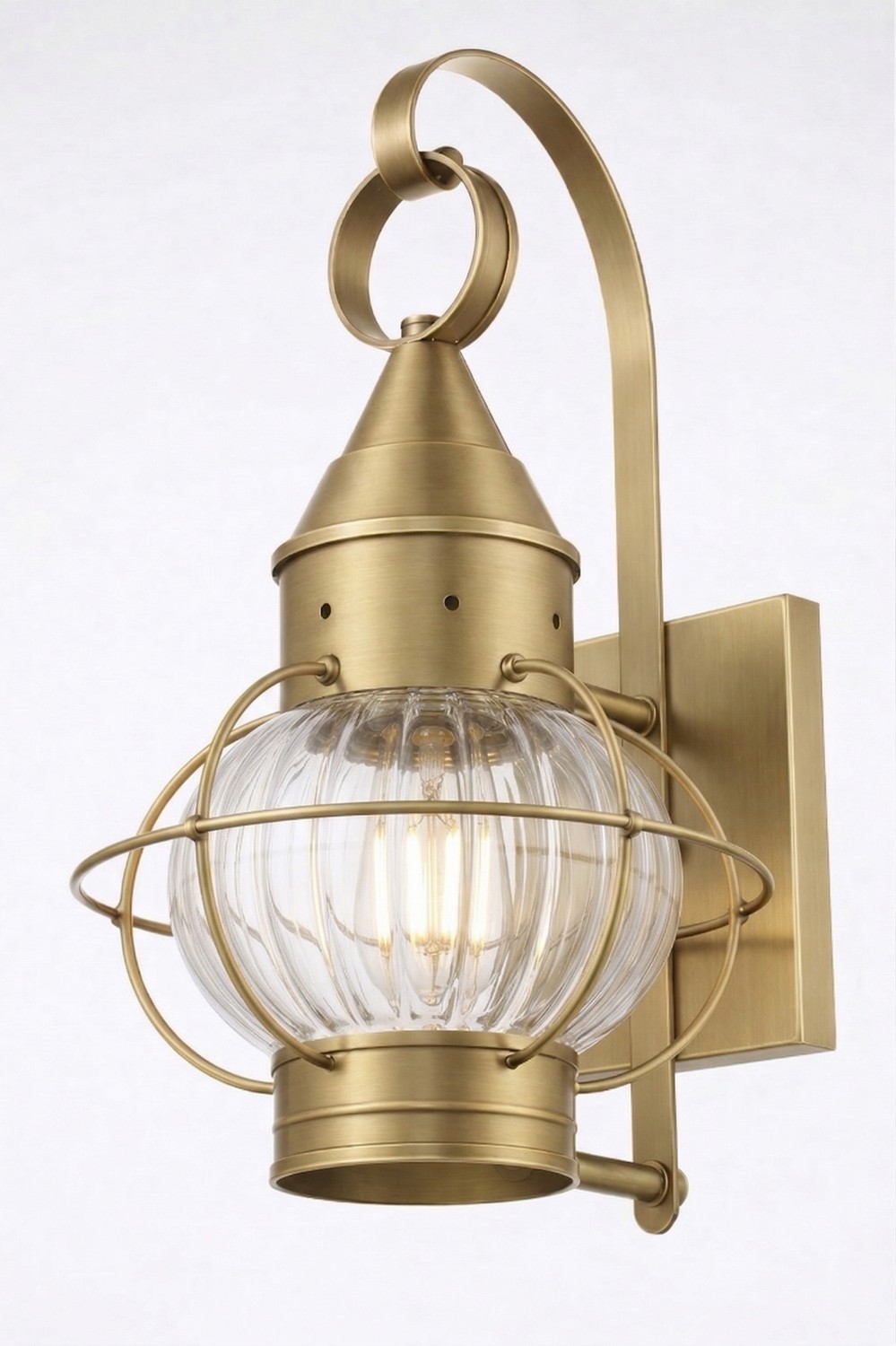 One Light Wall Sconce by Innovations - Ellington Collection, Antique Brass Finish - 9631-AB-OPT