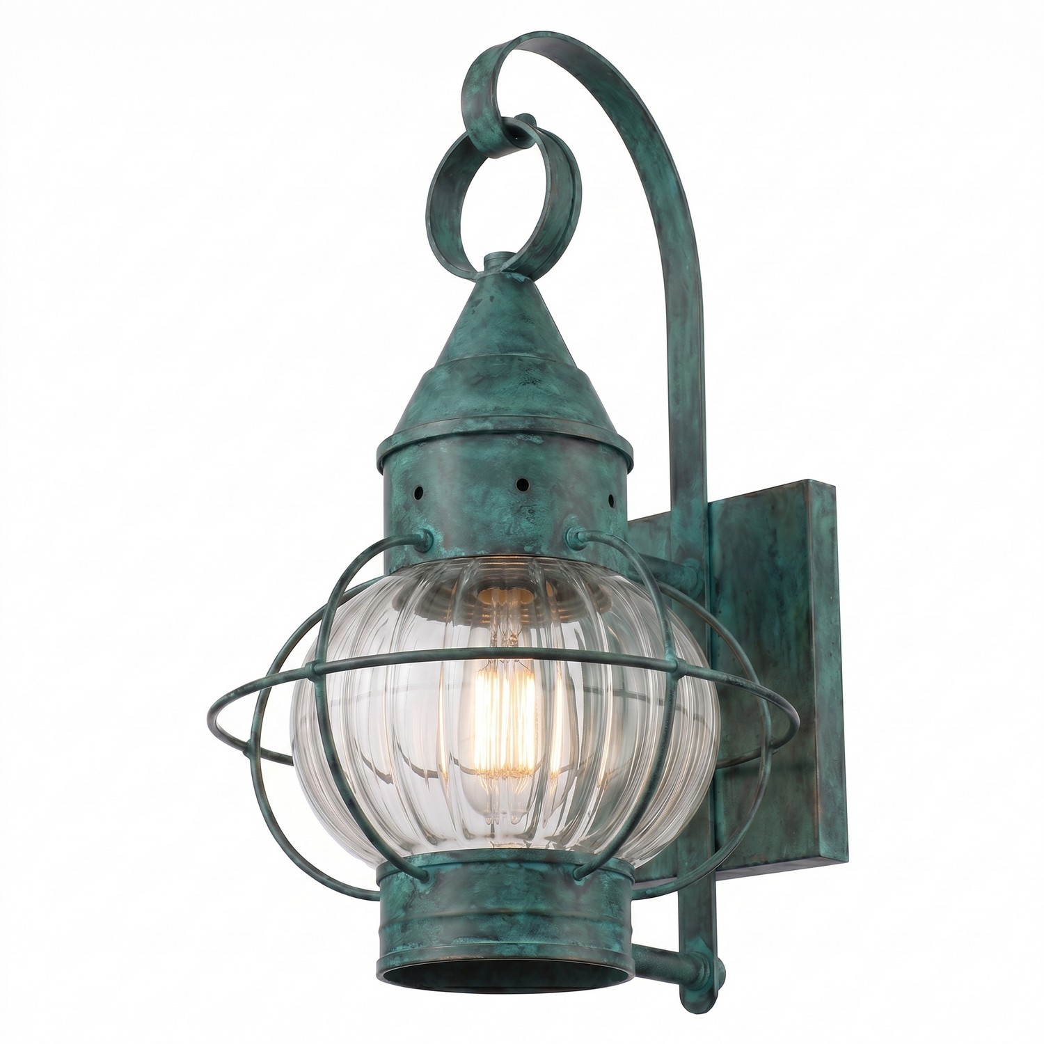 One Light Wall Sconce by Innovations - Ellington Collection, Verde Green Finish - 9631-VG-OPT