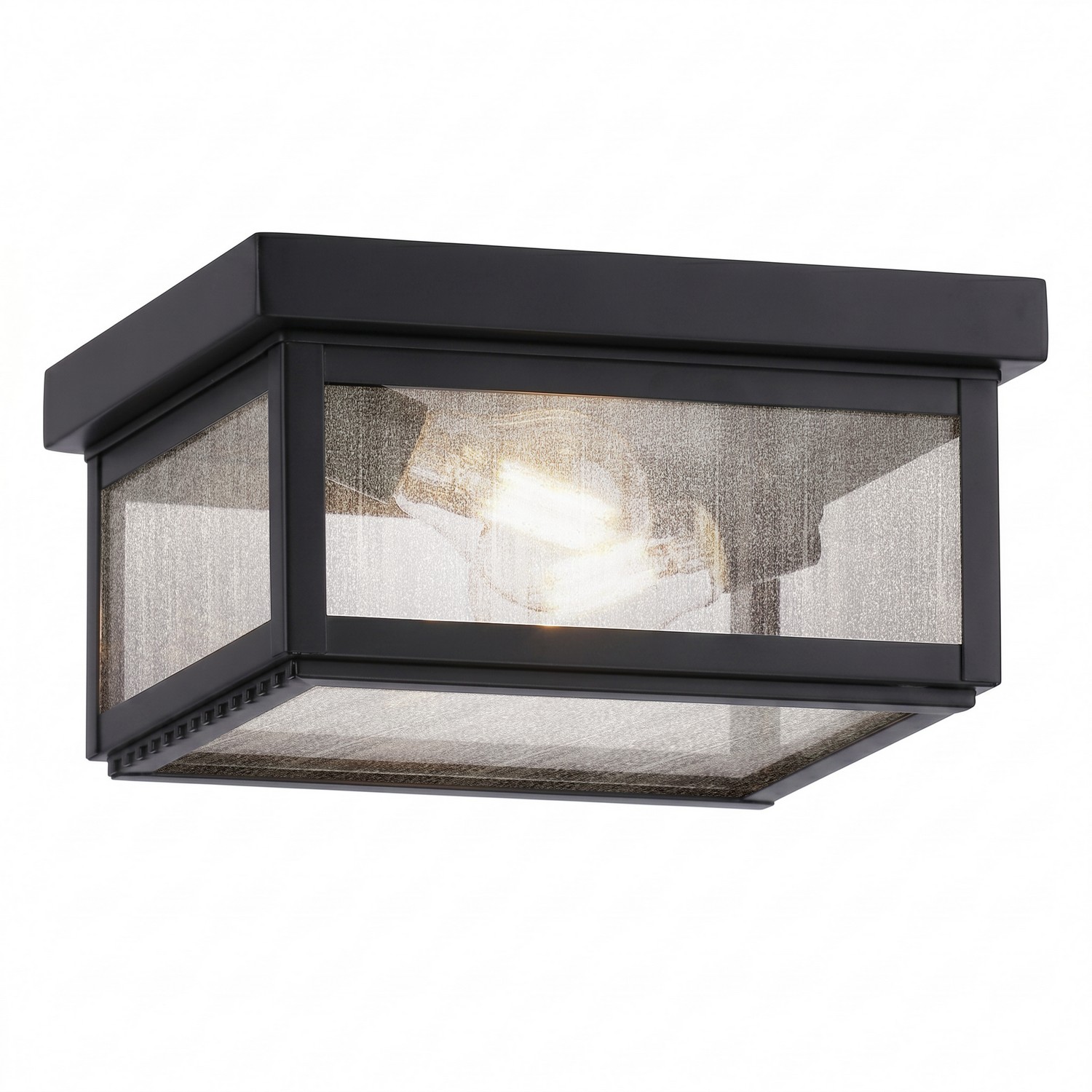 Two Light Semi Flush Mount by Innovations - Branford Collection, Matte Black Finish - 91122-BK-SDY