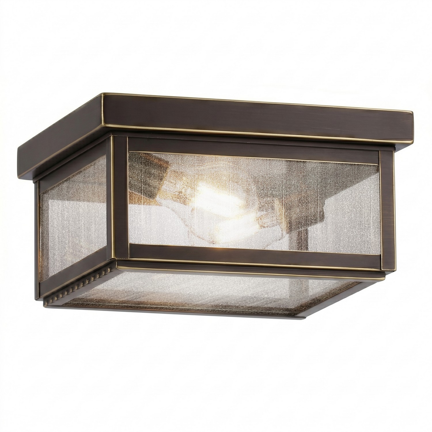 Two Light Semi Flush Mount by Innovations - Branford Collection, Bronze Finish - 91122-BZ-SDY