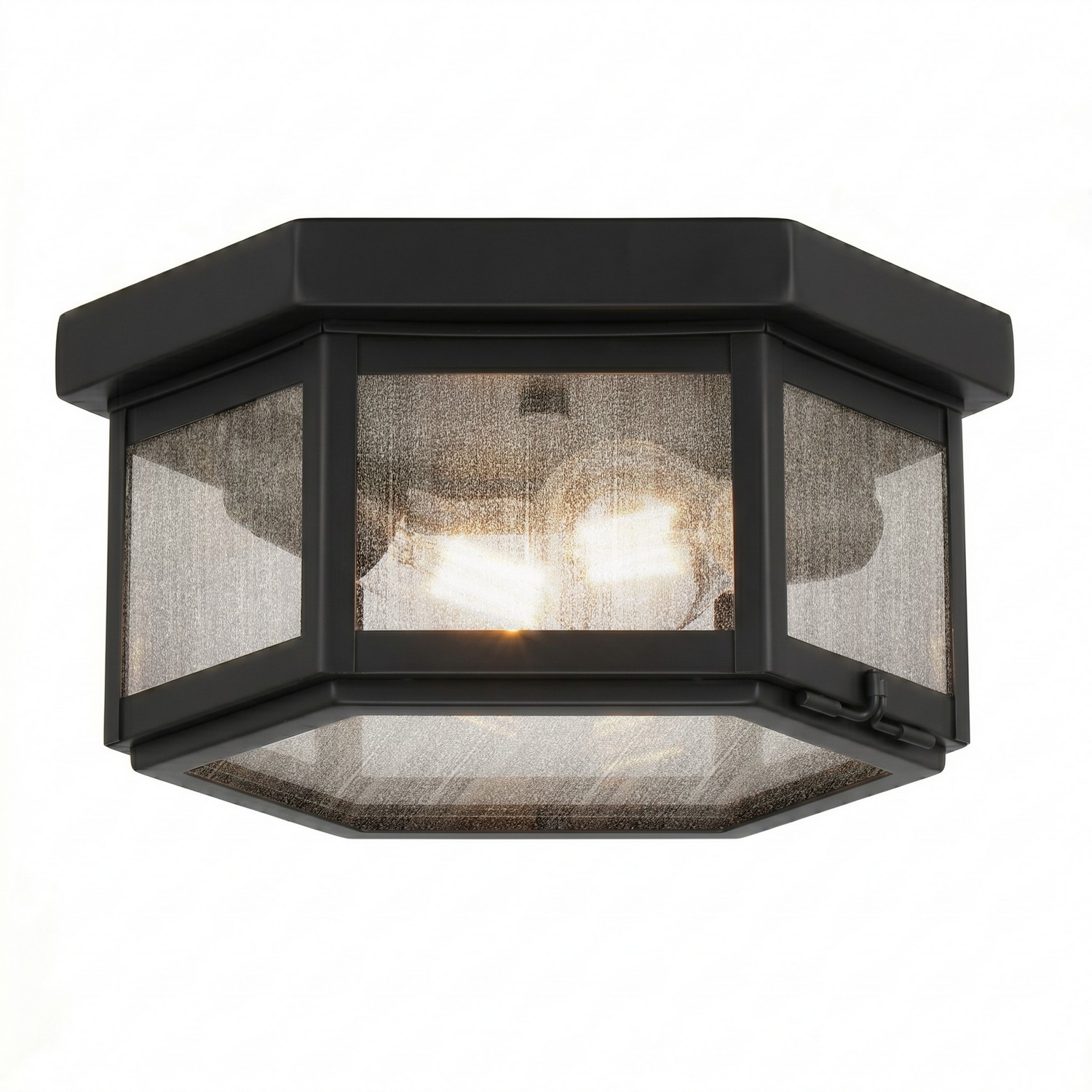 Two Light Semi Flush Mount by Innovations - Branford Collection, Matte Black Finish - 91132-BK-SDY