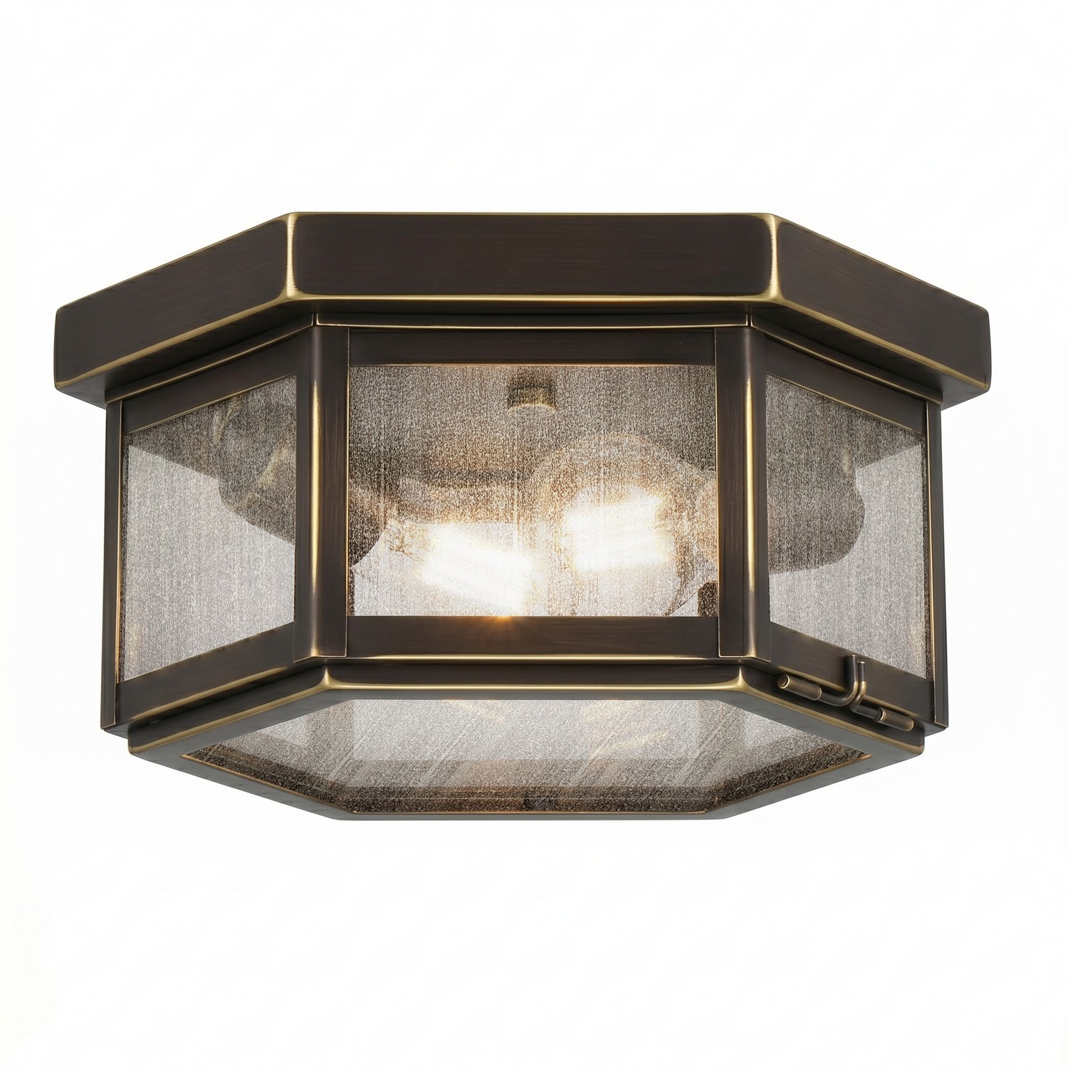 Two Light Semi Flush Mount by Innovations - Branford Collection, Bronze Finish - 91132-BZ-SDY