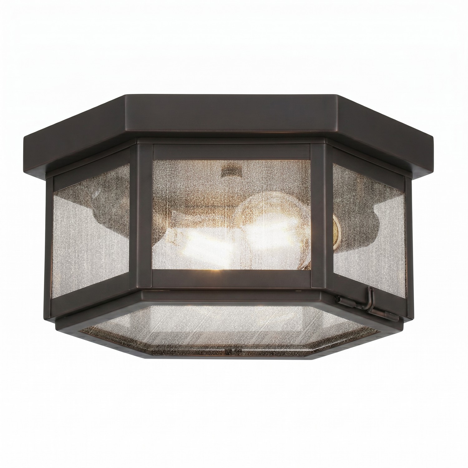 Two Light Semi Flush Mount by Innovations - Branford Collection, Dark Brass Finish - 91132-DB-SDY