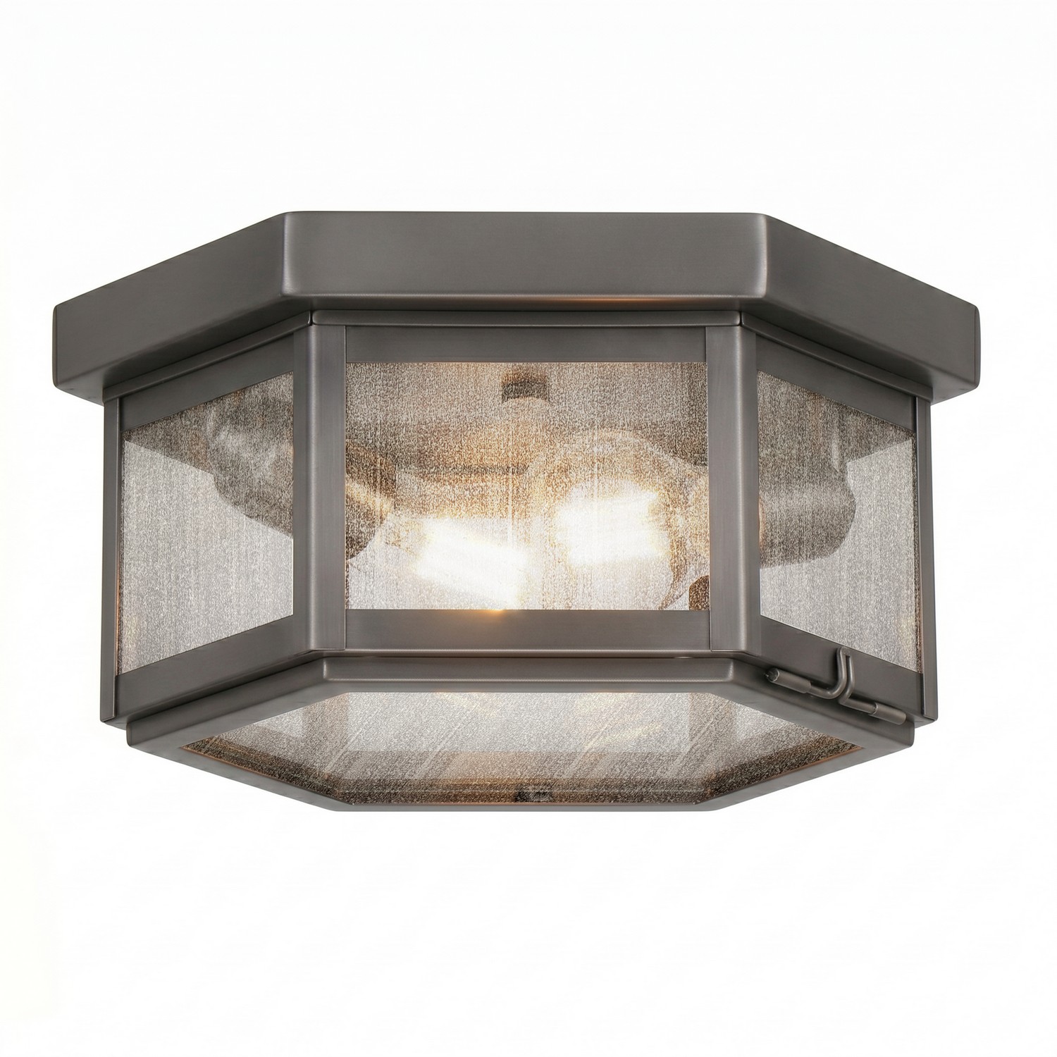 Two Light Semi Flush Mount by Innovations - Branford Collection, Gunmetal Finish - 91132-GM-SDY