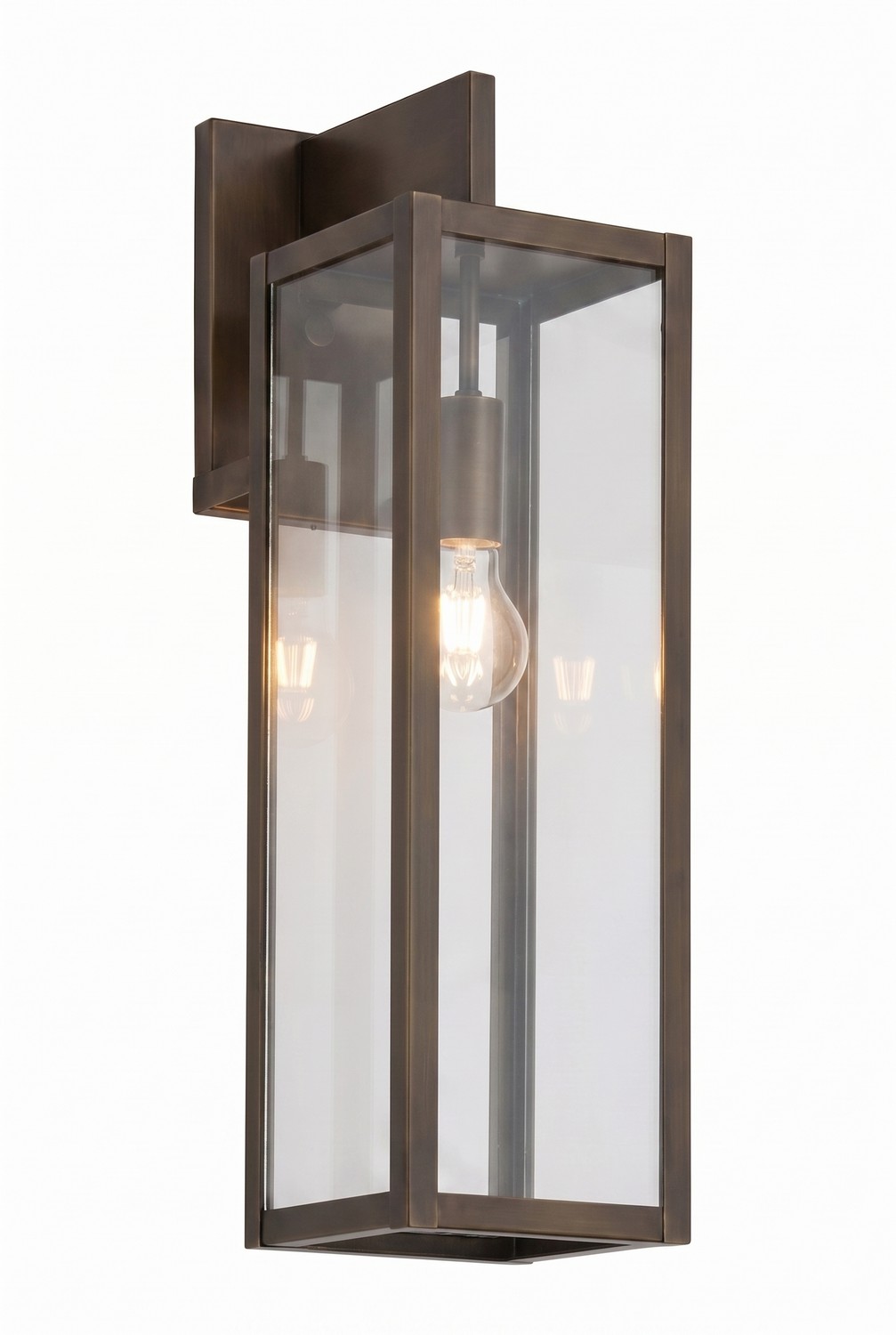 One Light Wall Sconce by Innovations - Westbrook Collection, Dark Brass Finish - 94431-DB-CL