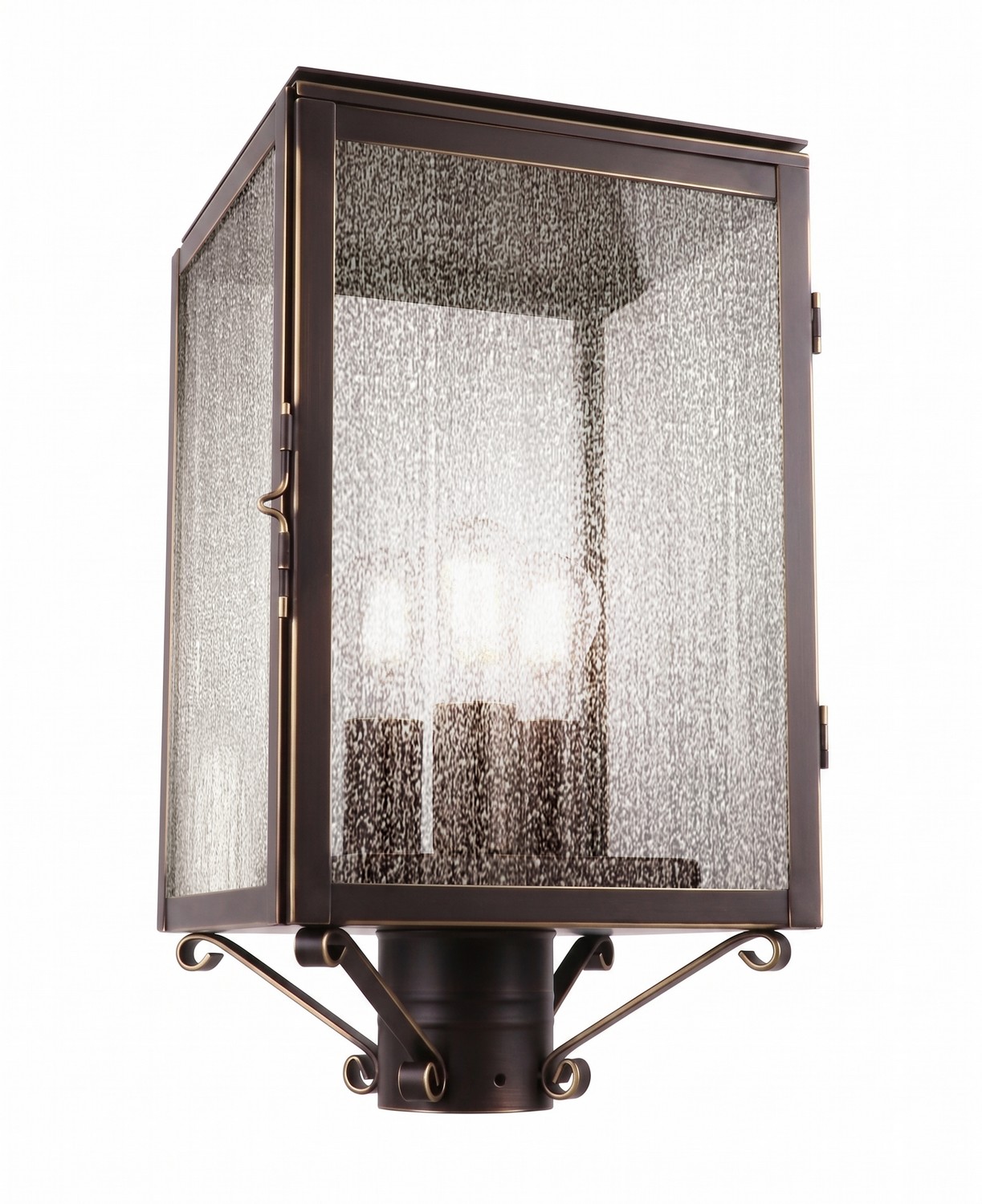 Three Light Post Lantern by Innovations - Westbrook Collection, Bronze Finish - 94510-BZ-SDY