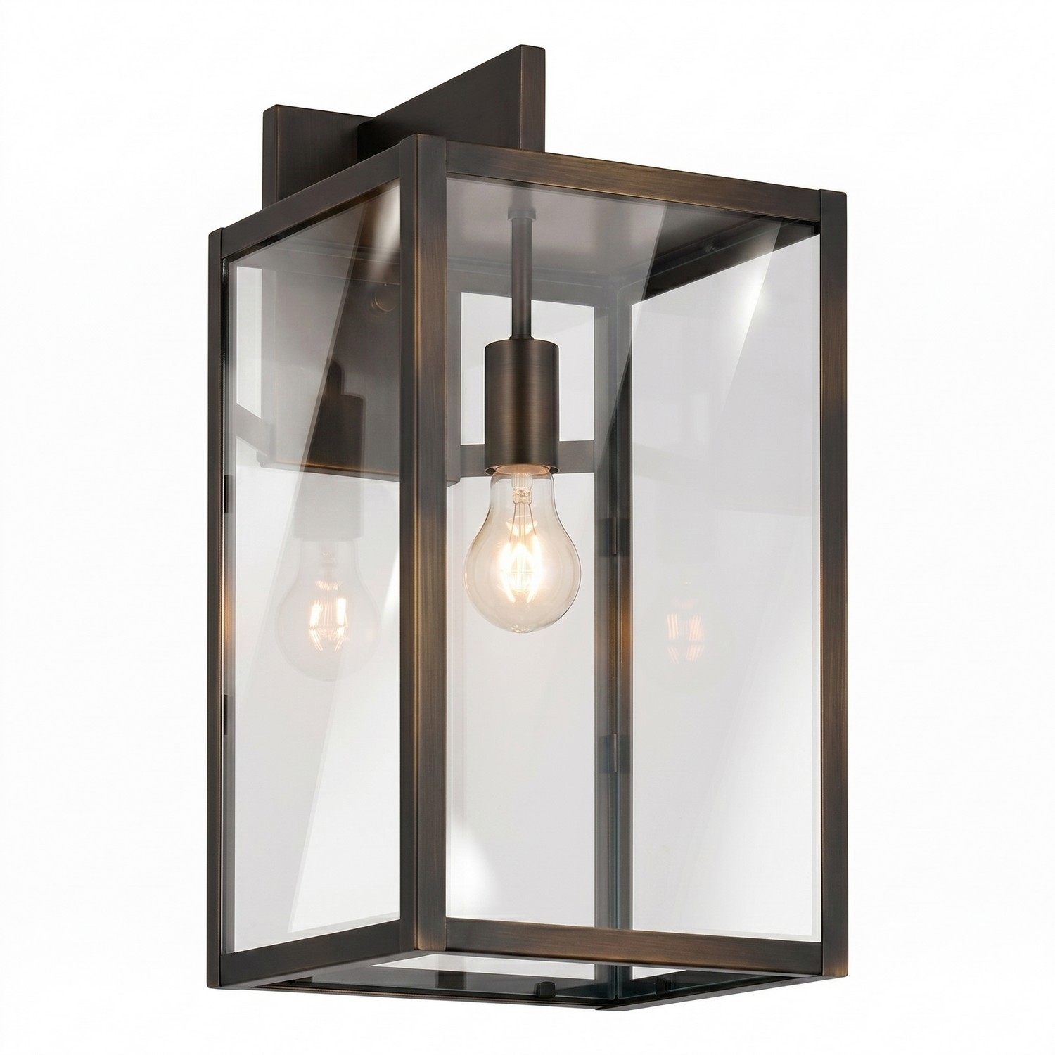 One Light Wall Sconce by Innovations - Westbrook Collection, Dark Brass Finish - 94521-DB-CL
