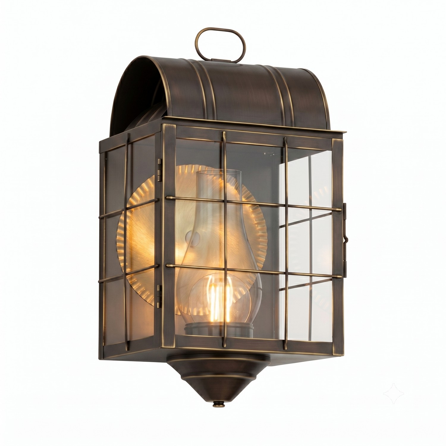 One Light Wall Sconce by Innovations - Durham Collection, Bronze Finish - 9111-H-BZ-CL-C