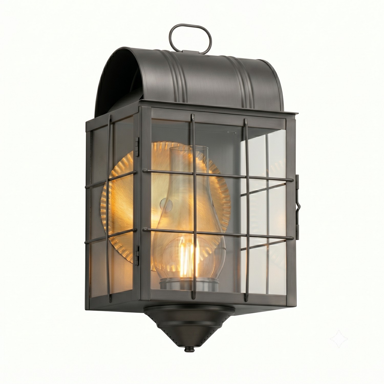 One Light Wall Sconce by Innovations - Durham Collection, Gunmetal Finish - 9111-H-GM-CL-C