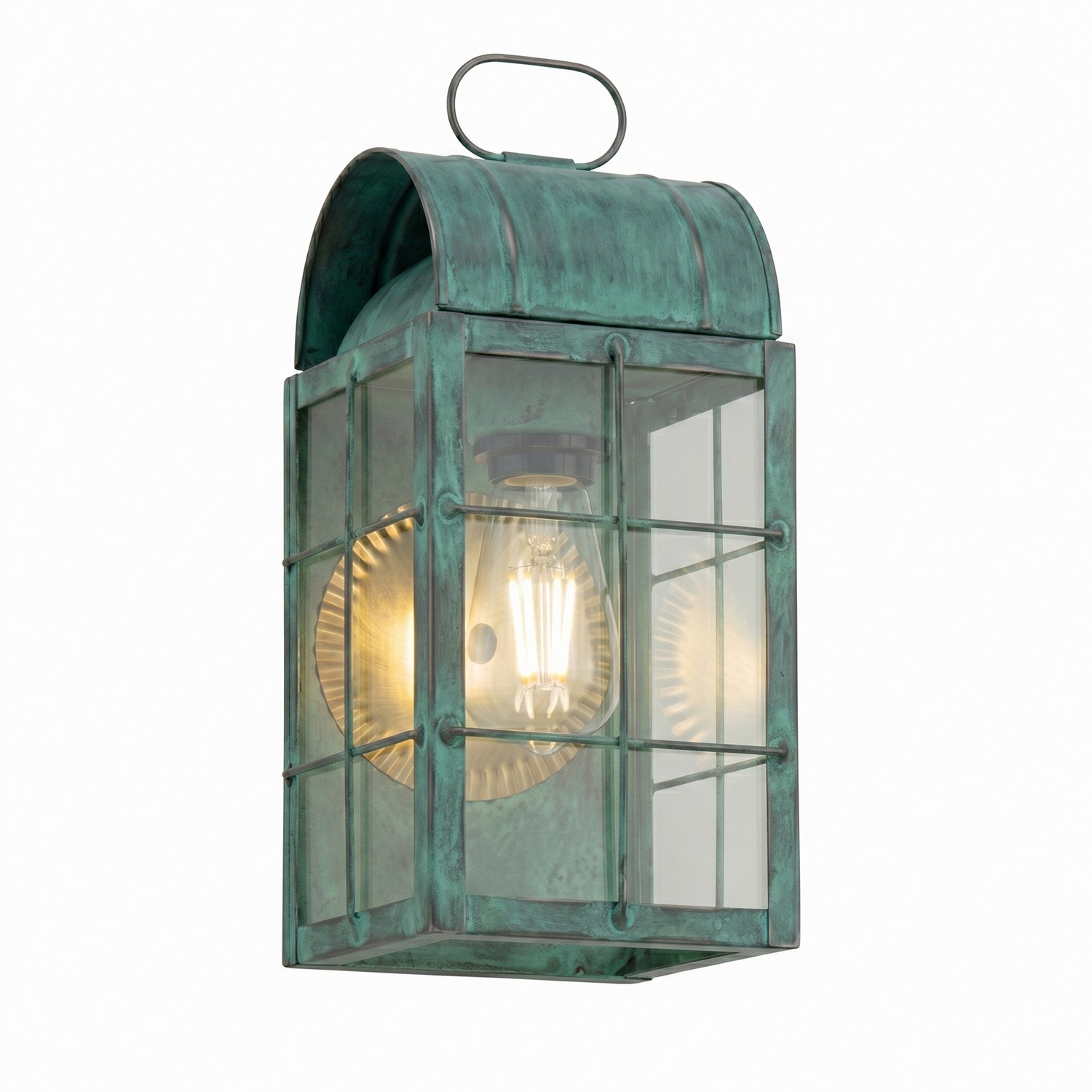 One Light Wall Sconce by Innovations - Durham Collection, Verde Green Finish - 9121-H-VG-CL