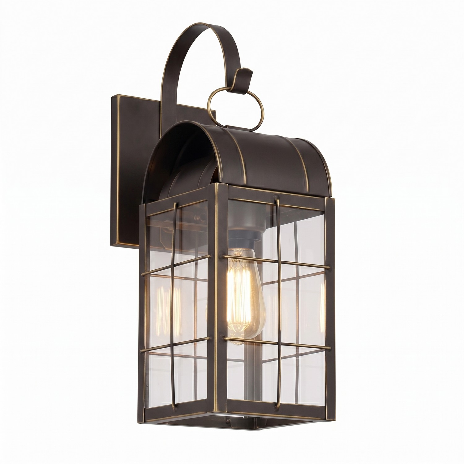 One Light Wall Sconce by Innovations - Durham Collection, Bronze Finish - 9121P-H-BZ-CL