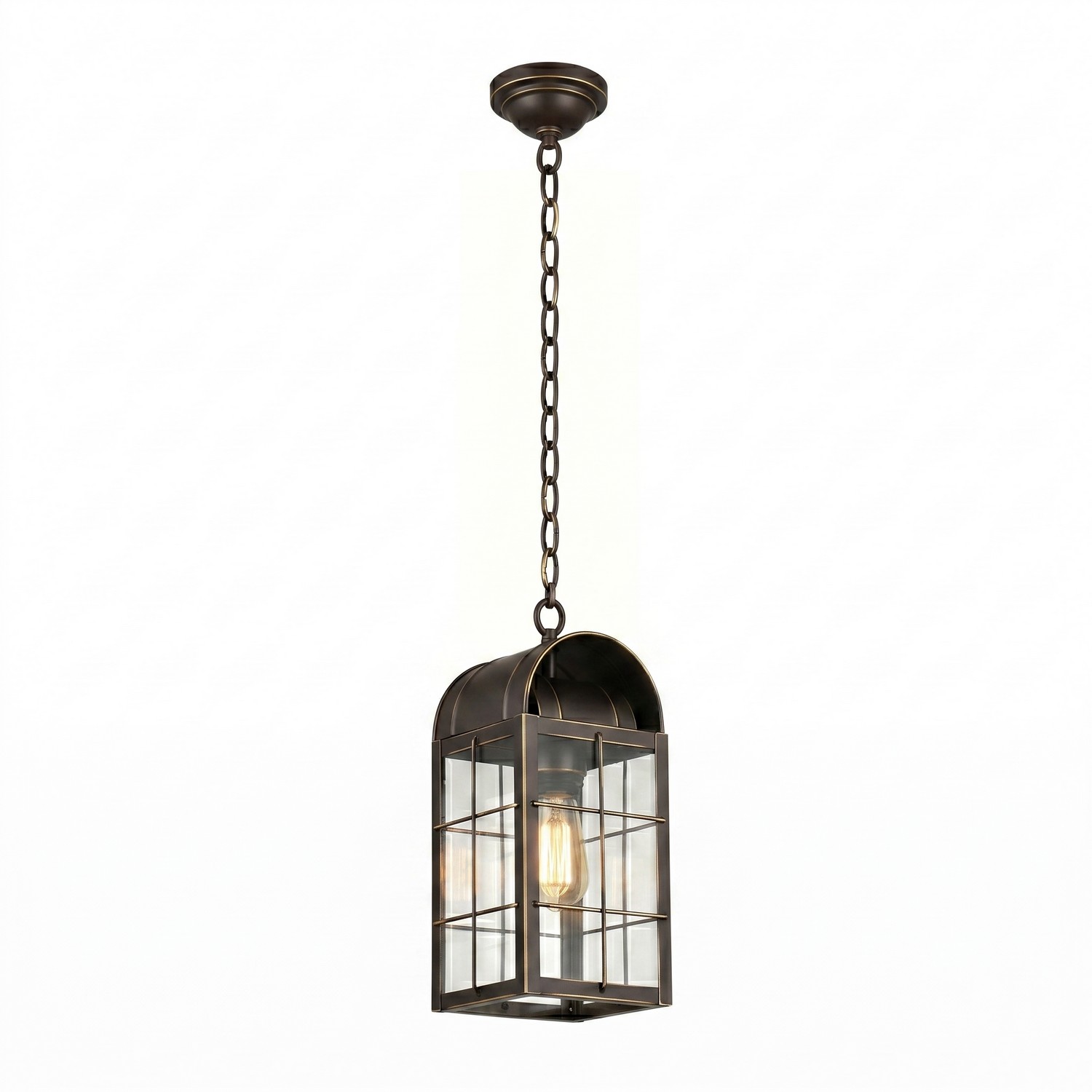 One Light Pendant by Innovations - Durham Collection, Bronze Finish - 9122-H-BZ-CL