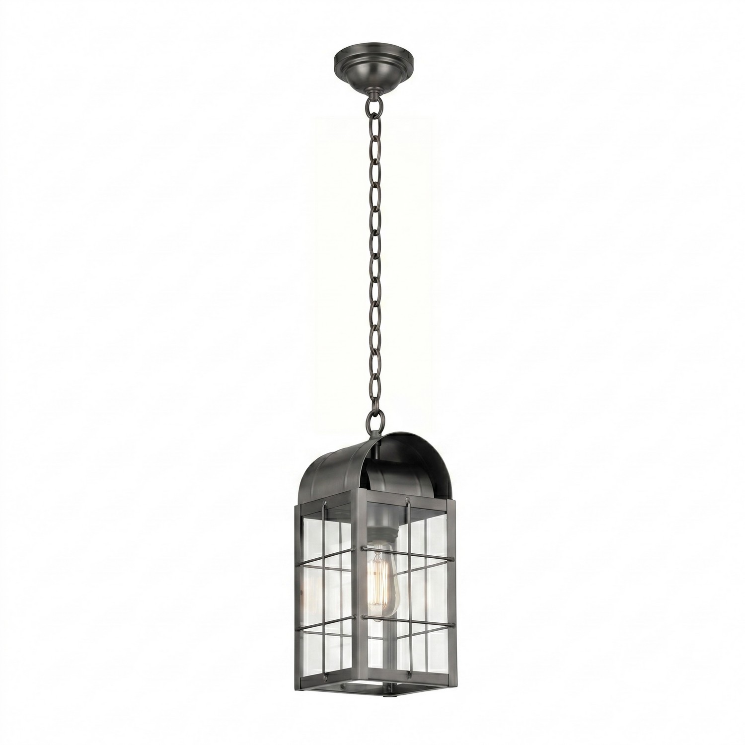 One Light Pendant by Innovations - Durham Collection, Gunmetal Finish - 9122-H-GM-CL