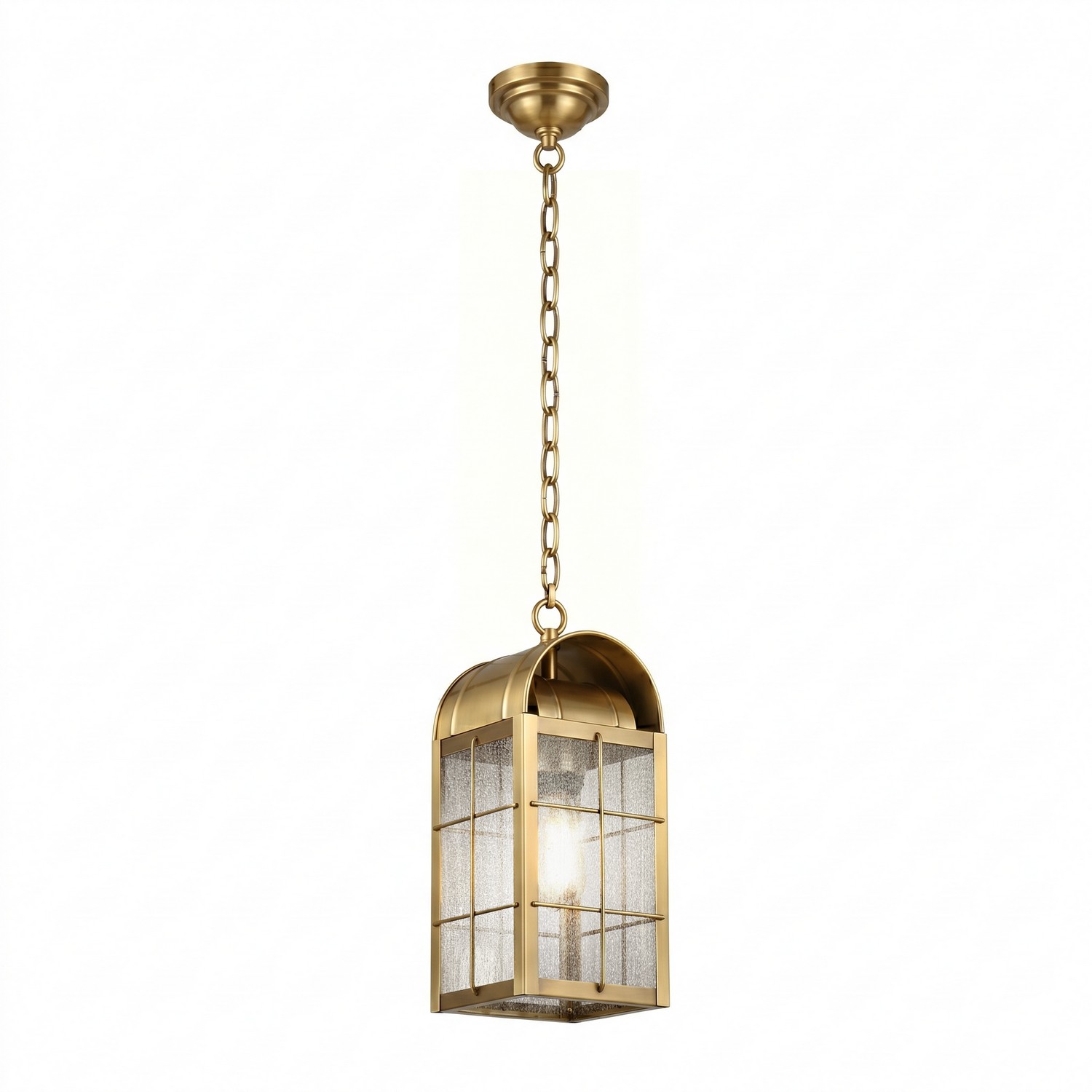 One Light Pendant by Innovations - Durham Collection, Antique Brass Finish - 9122-H-AB-SDY