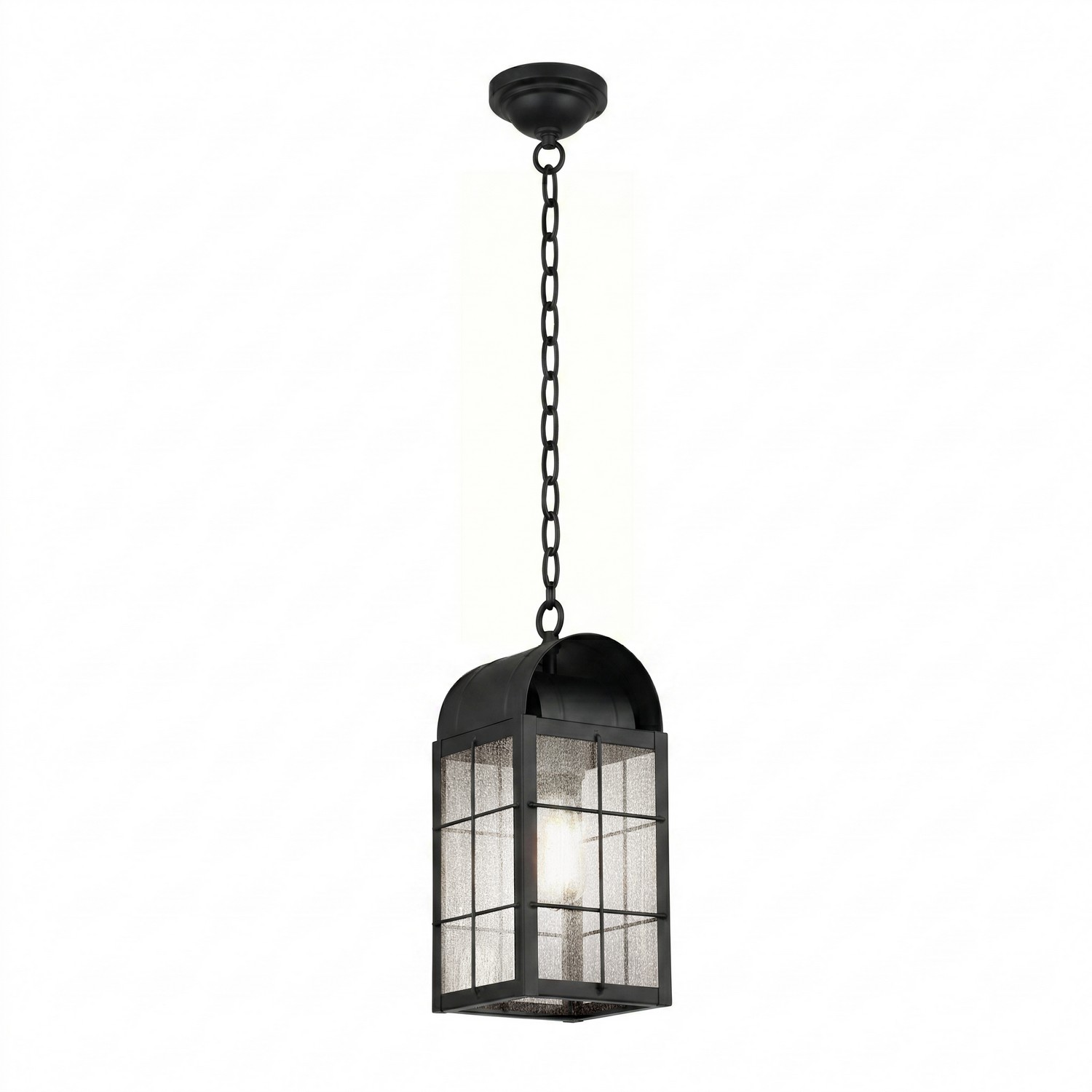 One Light Pendant by Innovations - Durham Collection, Matte Black Finish - 9122-H-BK-SDY