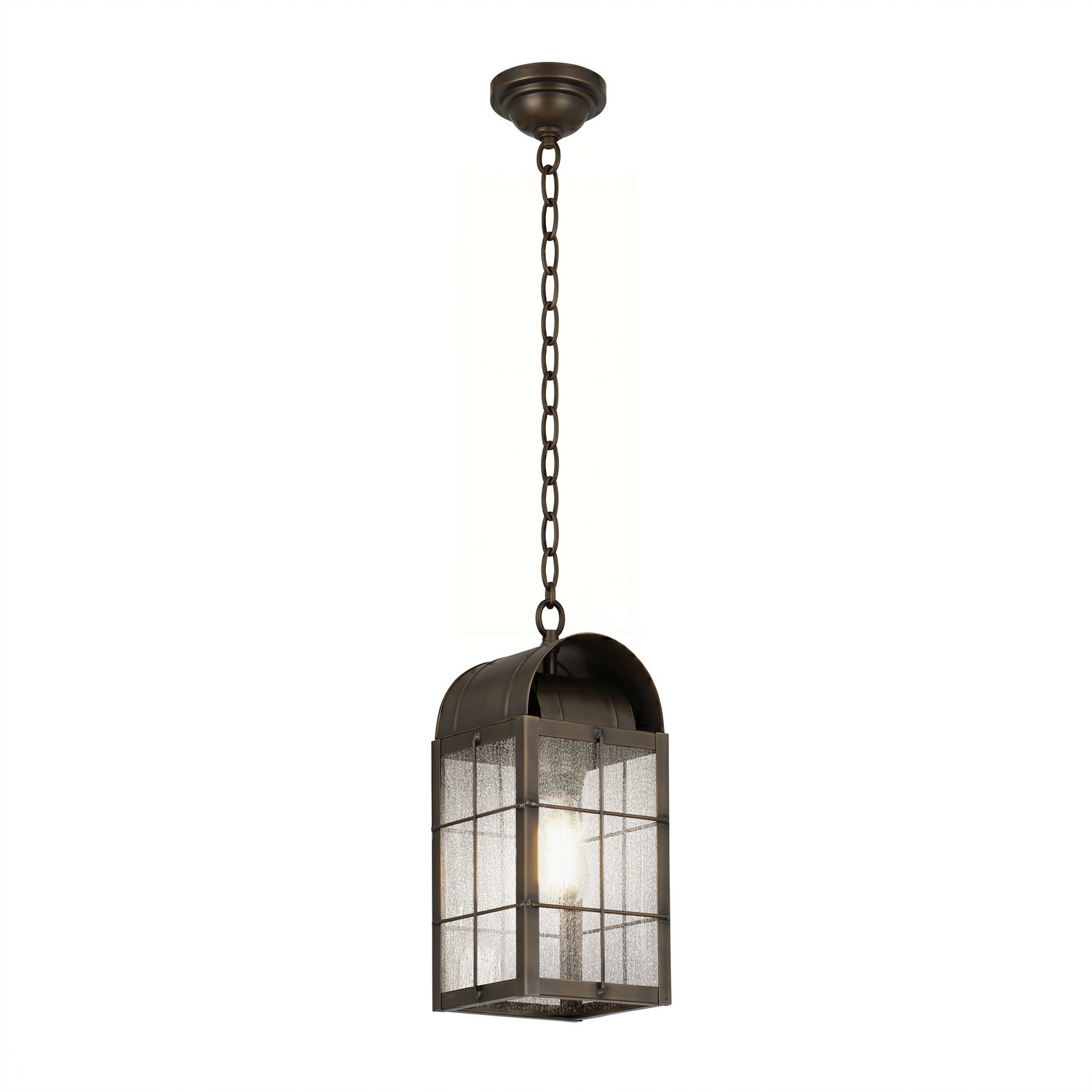 One Light Pendant by Innovations - Durham Collection, Dark Brass Finish - 9122-H-DB-SDY