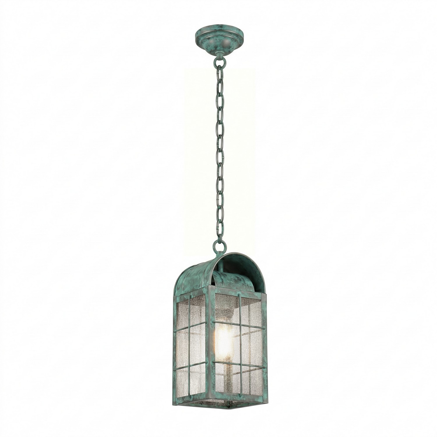 One Light Pendant by Innovations - Durham Collection, Verde Green Finish - 9122-H-VG-SDY