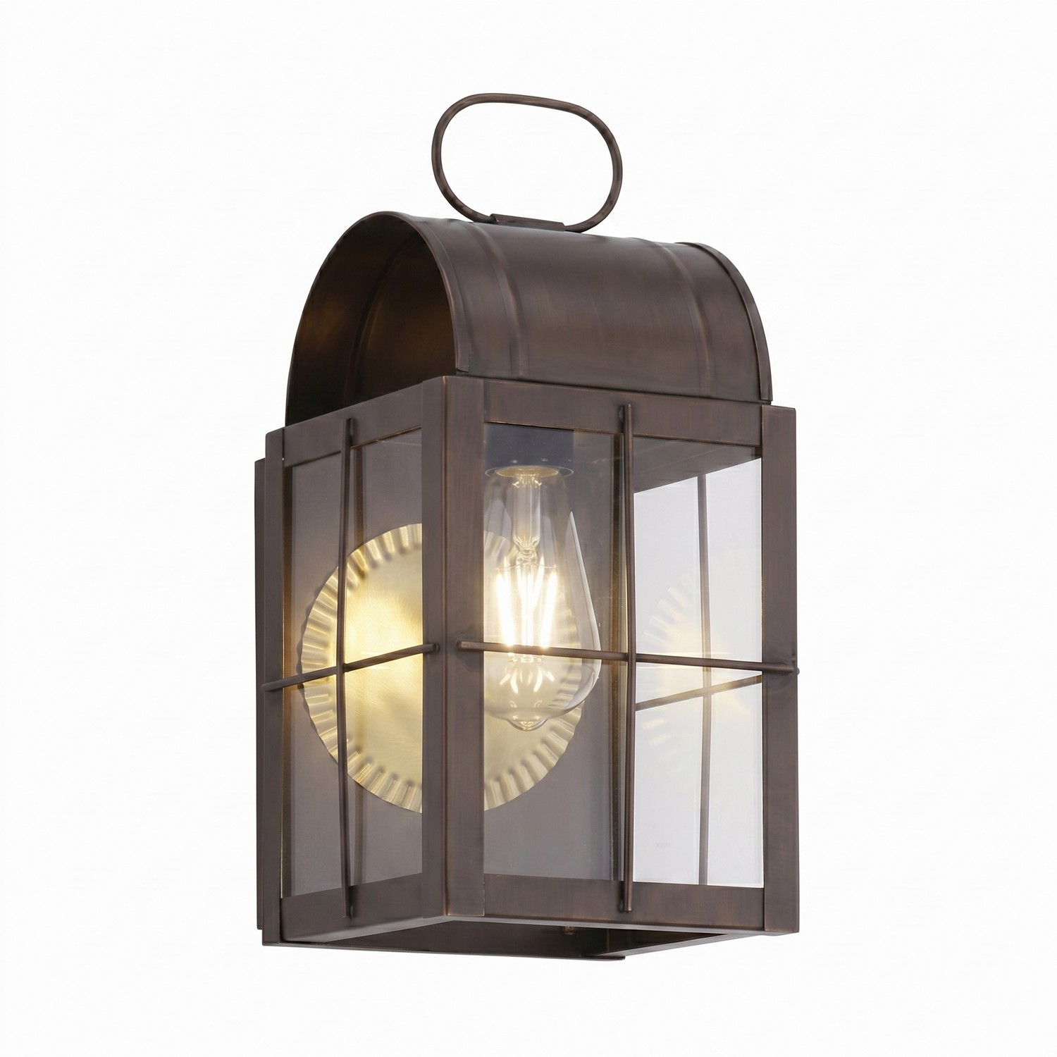 One Light Wall Sconce by Innovations - Durham Collection, Dark Brass Finish - 9131-H-DB-CL