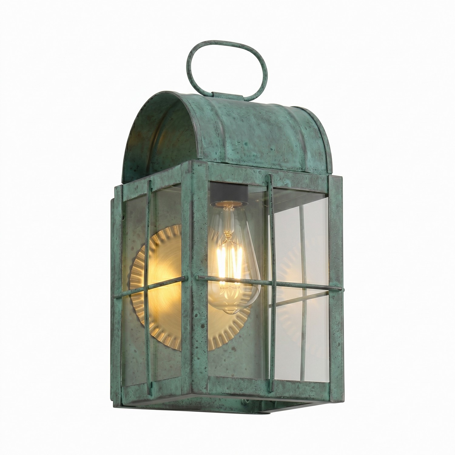 One Light Wall Sconce by Innovations - Durham Collection, Verde Green Finish - 9131-H-VG-CL