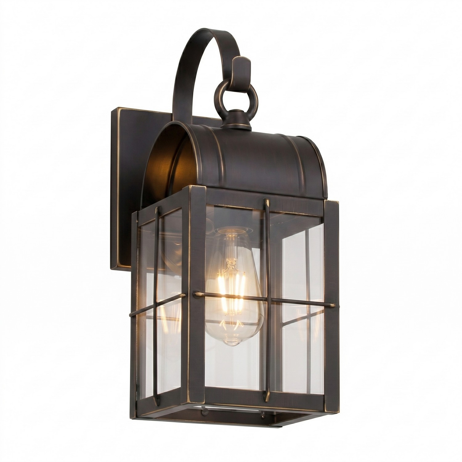 One Light Wall Sconce by Innovations - Durham Collection, Bronze Finish - 9131P-H-BZ-CL