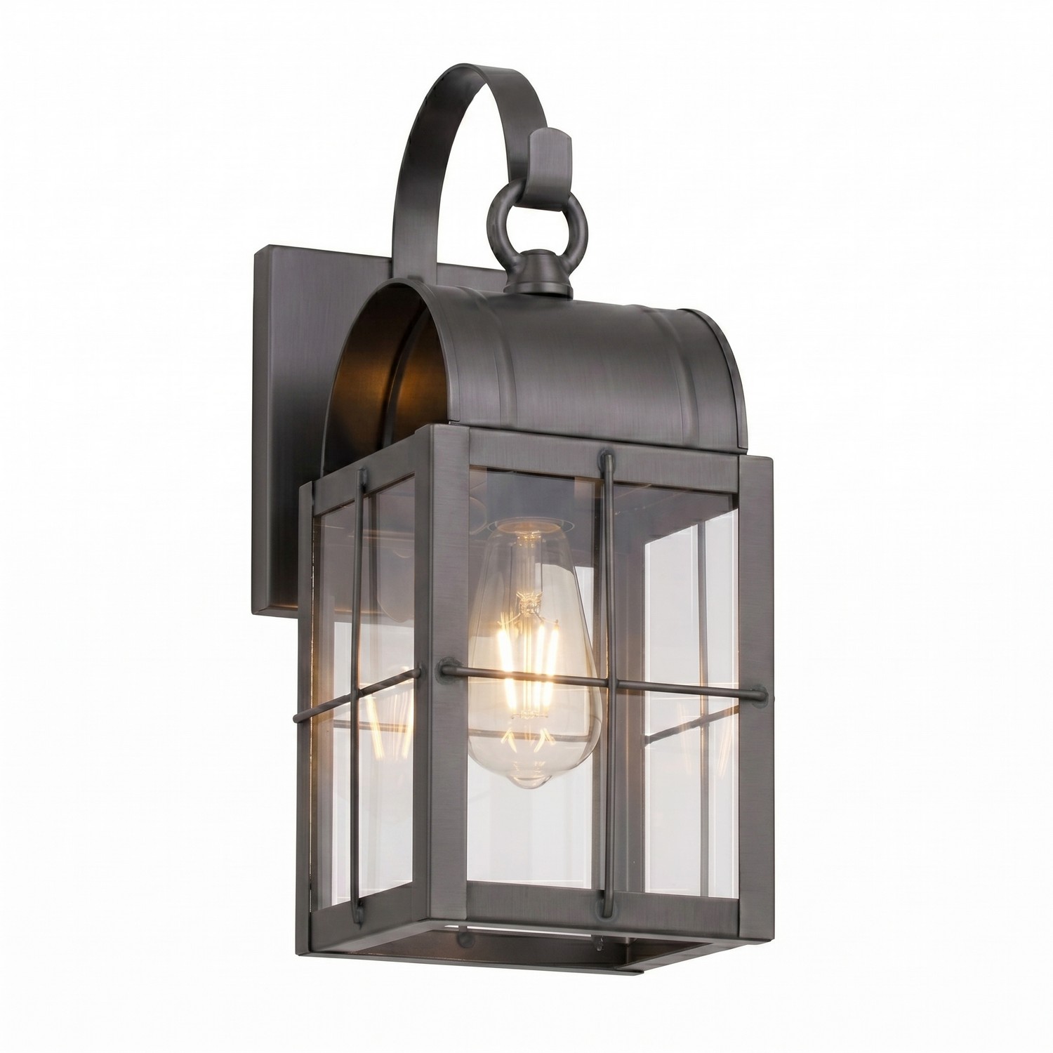 One Light Wall Sconce by Innovations - Durham Collection, Gunmetal Finish - 9131P-H-GM-CL