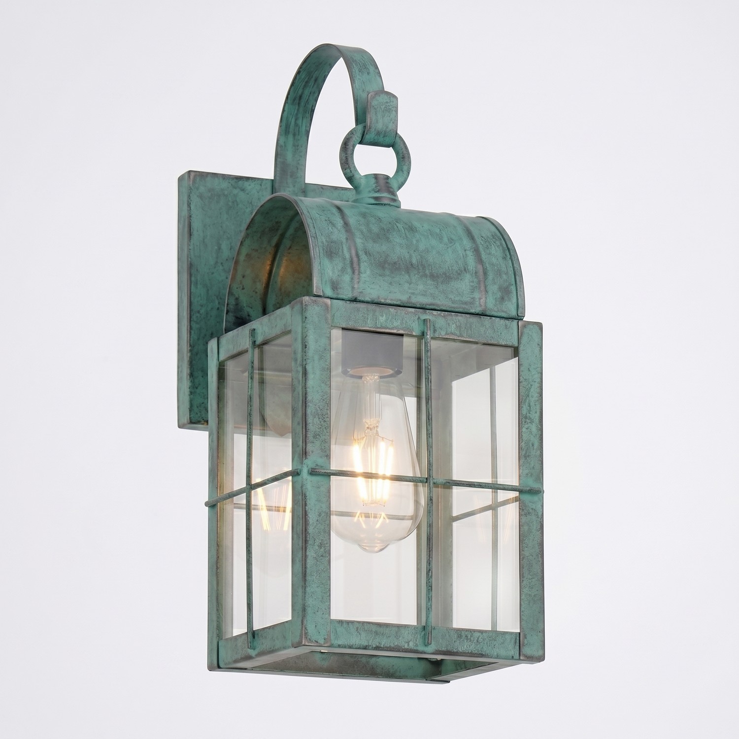 One Light Wall Sconce by Innovations - Durham Collection, Verde Green Finish - 9131P-H-VG-CL