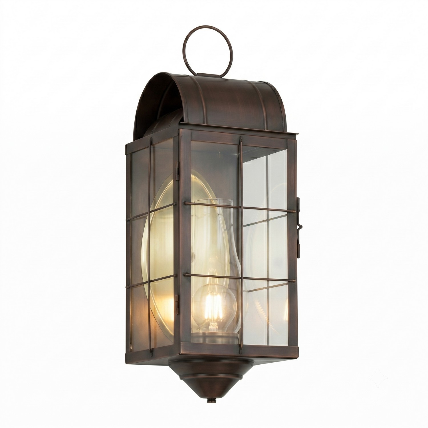 One Light Wall Sconce by Innovations - Durham Collection, Dark Brass Finish - 9161-H-DB-CL-C