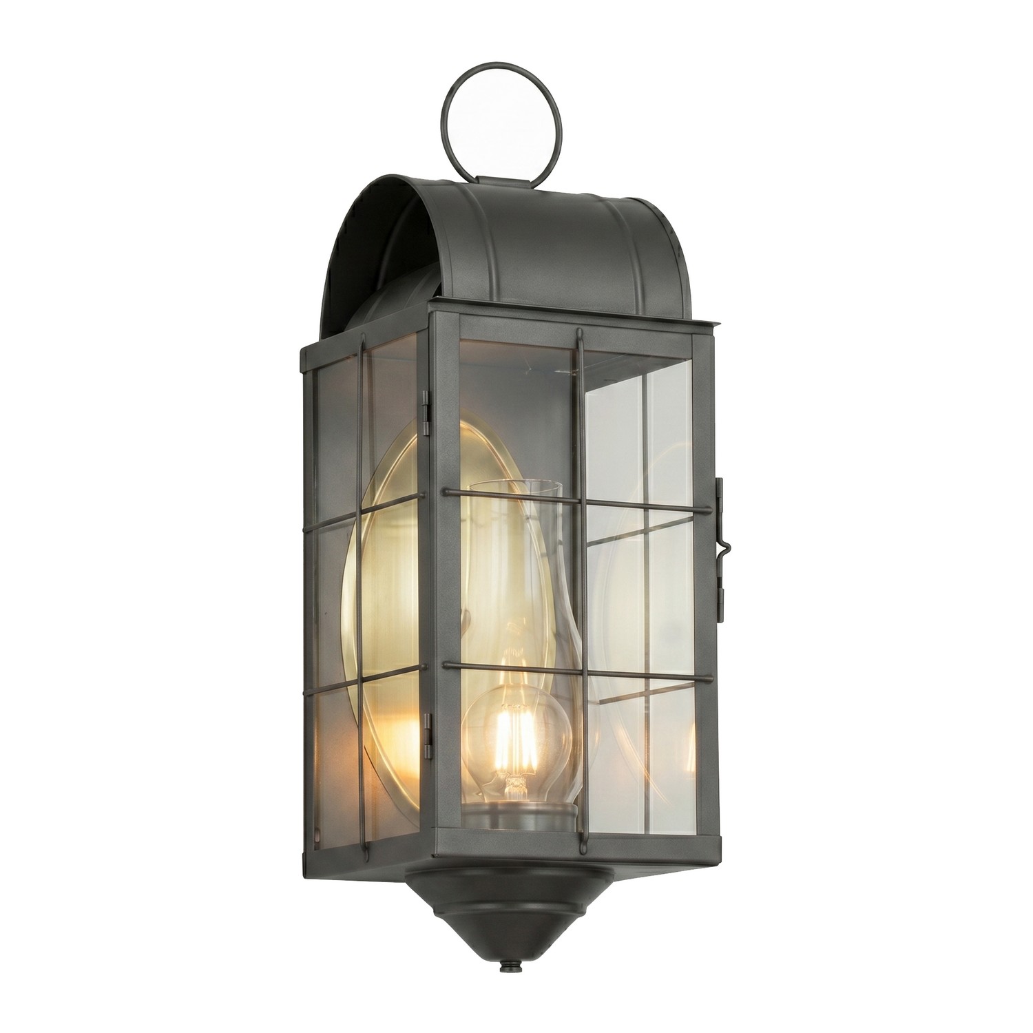 One Light Wall Sconce by Innovations - Durham Collection, Gunmetal Finish - 9161-H-GM-CL-C