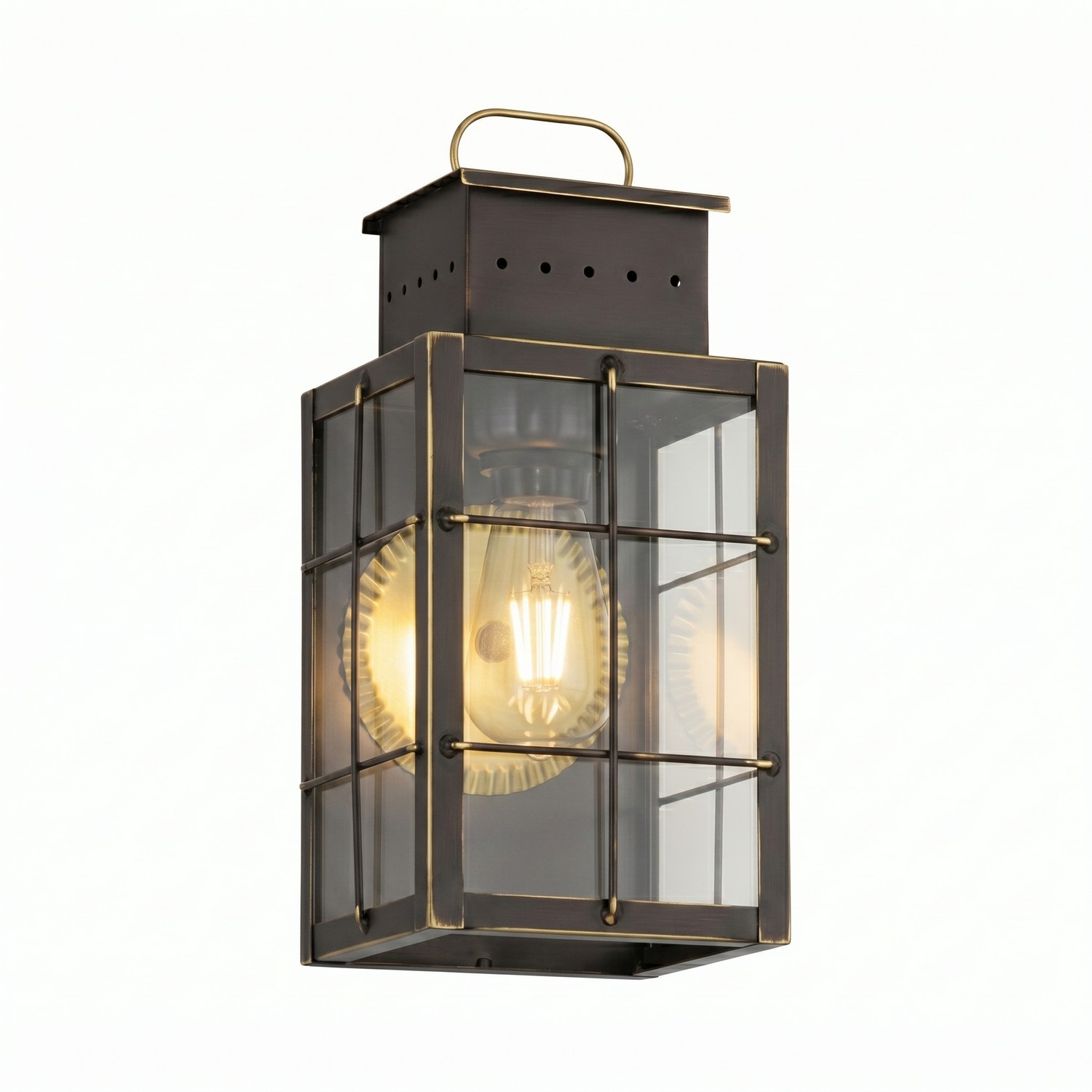 One Light Wall Sconce by Innovations - Norfield Collection, Bronze Finish - 9421-H-BZ-CL
