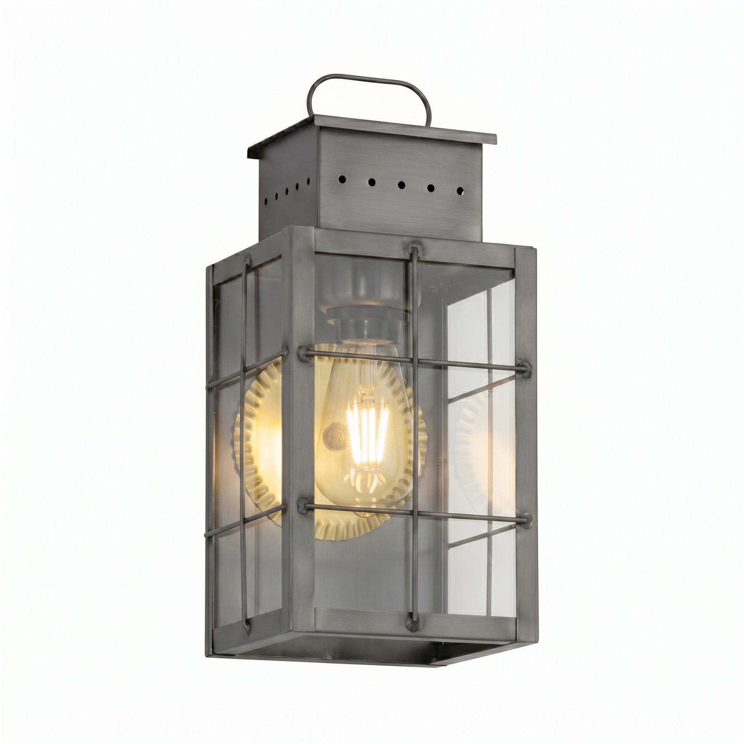 One Light Wall Sconce by Innovations - Norfield Collection, Gunmetal Finish - 9421-H-GM-CL