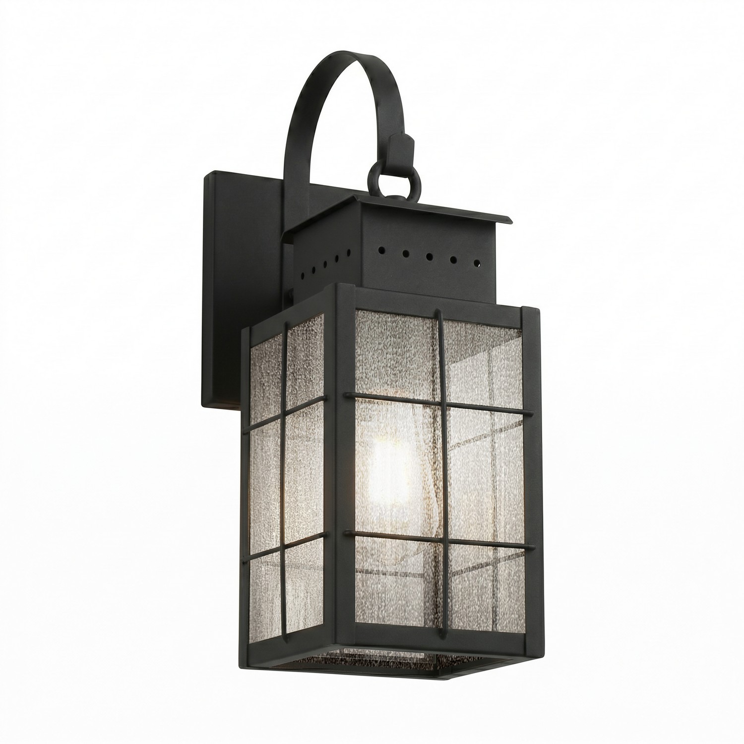 One Light Wall Sconce by Innovations - Norfield Collection, Matte Black Finish - 9421P-H-BK-SDY