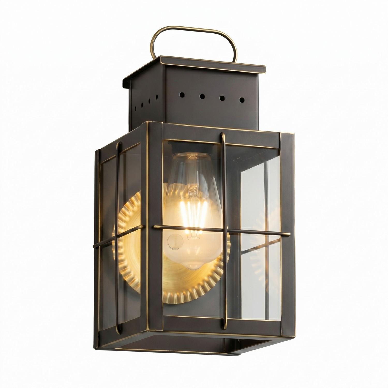One Light Wall Sconce by Innovations - Norfield Collection, Bronze Finish - 9431-H-BZ-CL