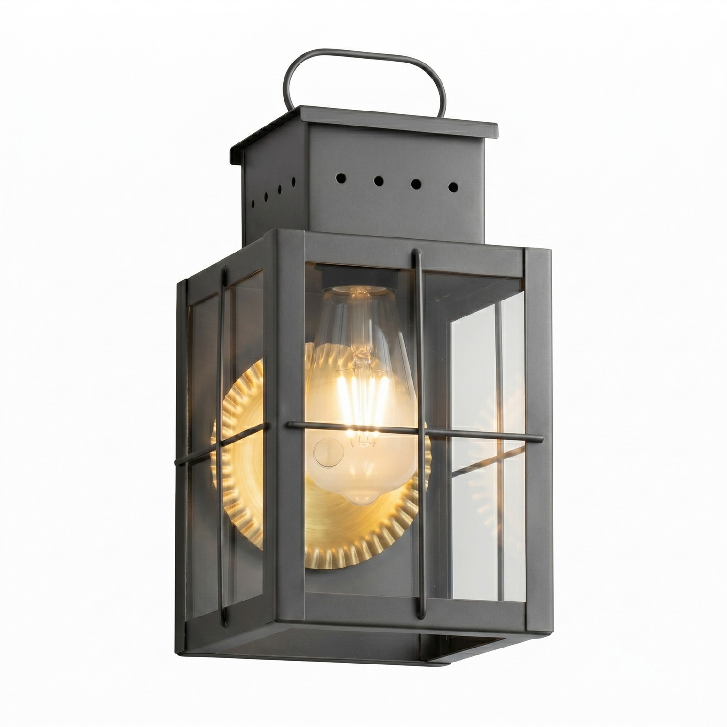 One Light Wall Sconce by Innovations - Norfield Collection, Gunmetal Finish - 9431-H-GM-CL