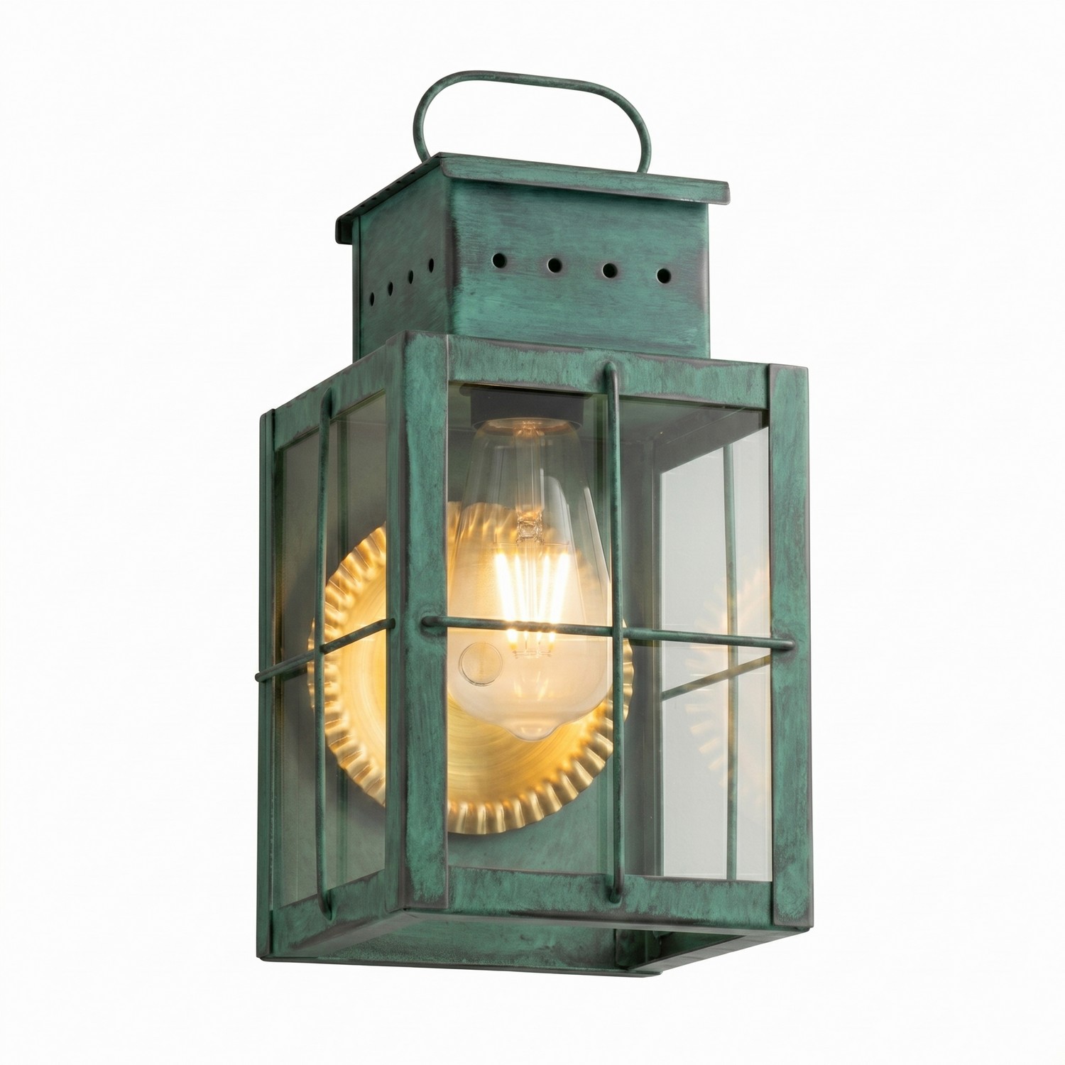 One Light Wall Sconce by Innovations - Norfield Collection, Verde Green Finish - 9431-H-VG-CL
