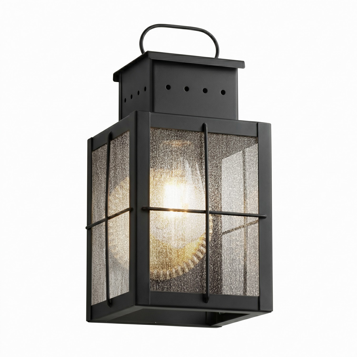 One Light Wall Sconce by Innovations - Norfield Collection, Matte Black Finish - 9431-H-BK-SDY