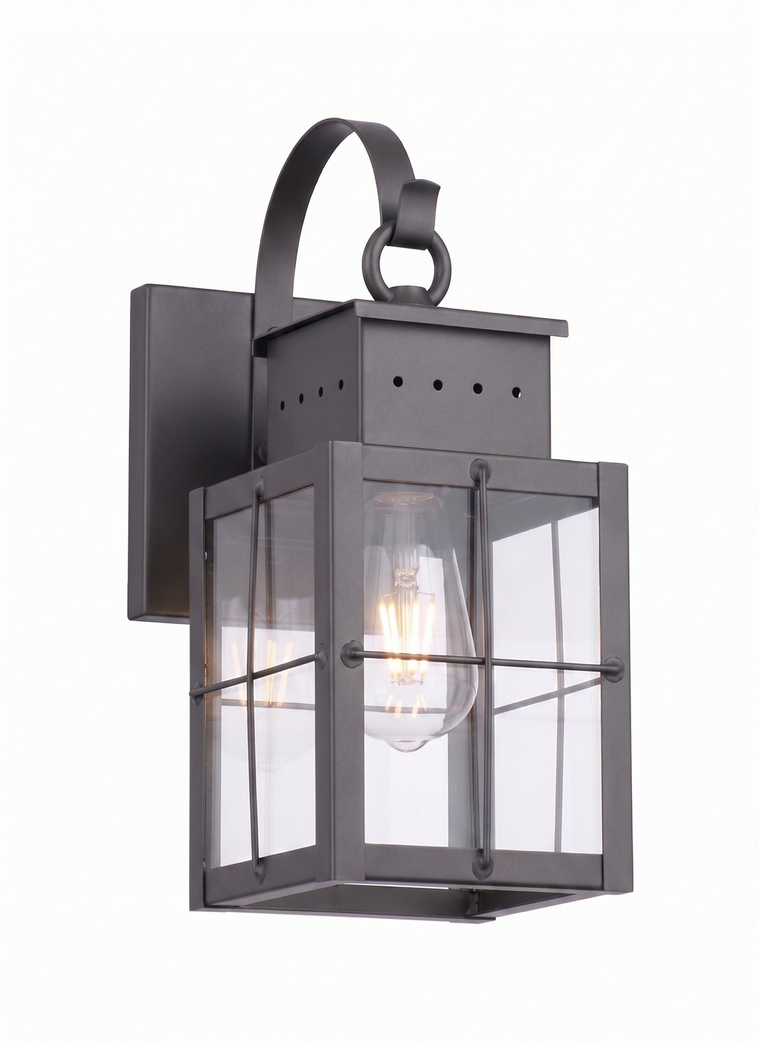 One Light Wall Sconce by Innovations - Norfield Collection, Gunmetal Finish - 9431P-H-GM-CL