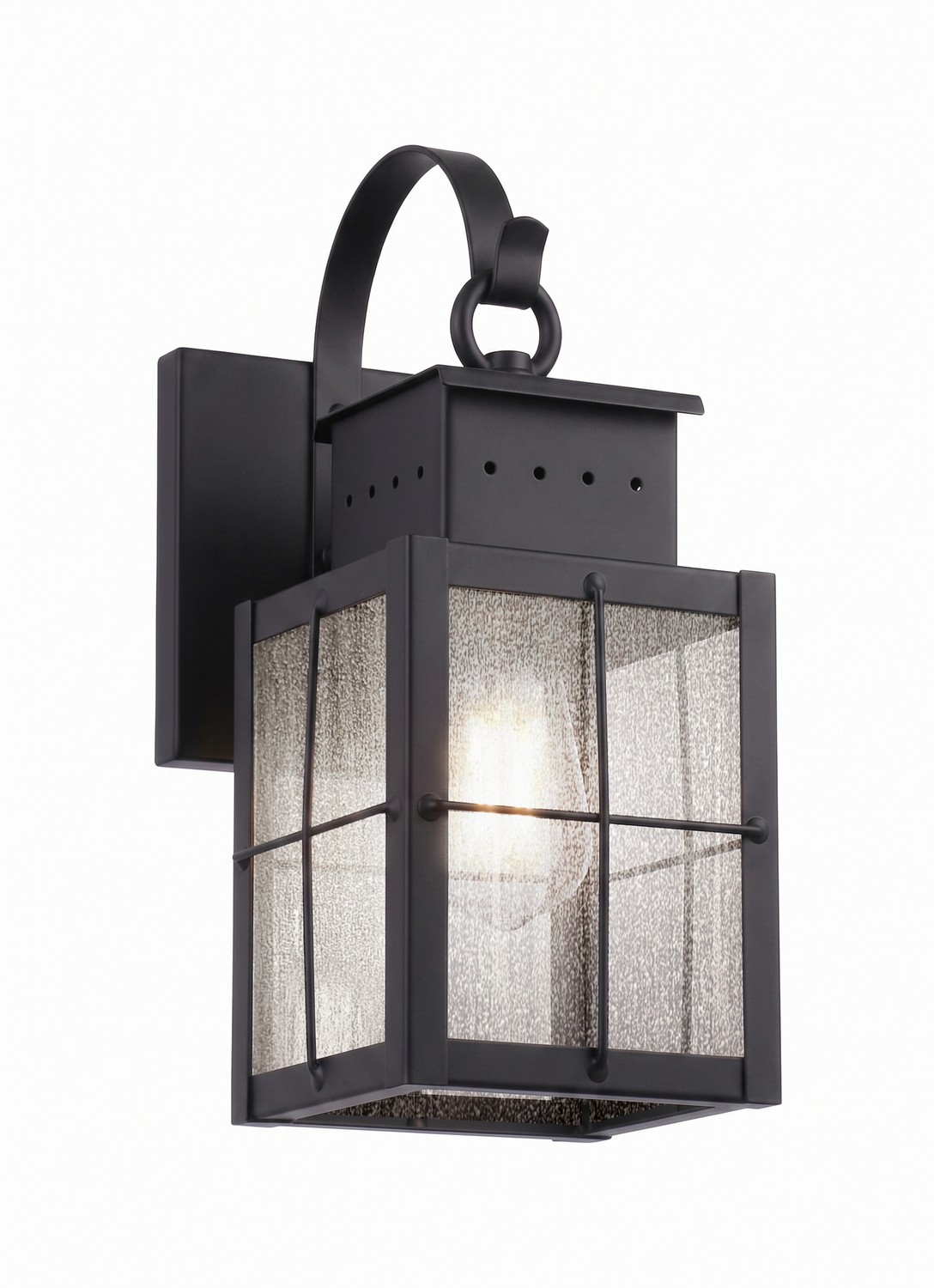 One Light Wall Sconce by Innovations - Norfield Collection, Matte Black Finish - 9431P-H-BK-SDY